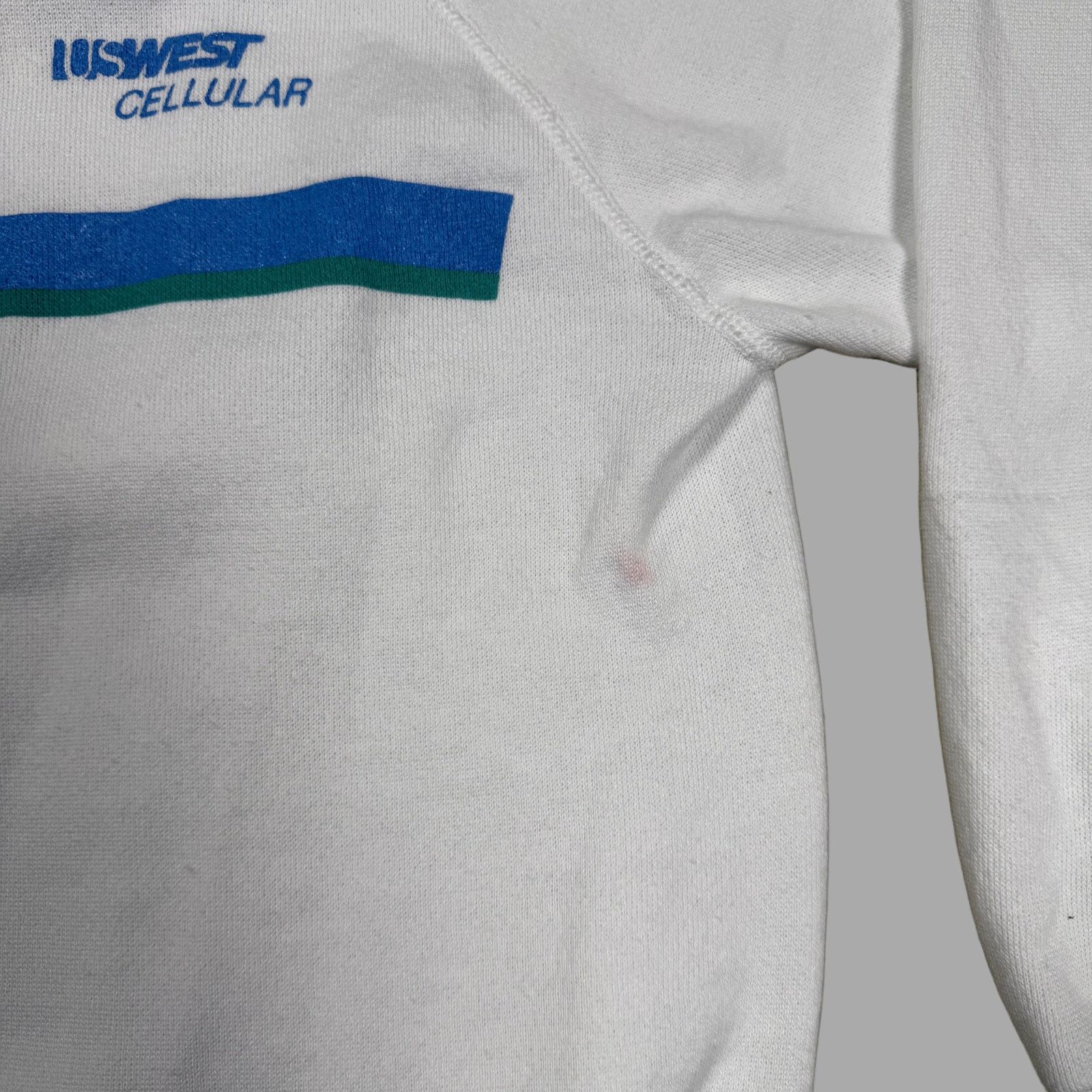 Hanes Vintage 80s Hanes Raglan US West Cellular Sweatshirt Small Size US S / EU 44-46 / 1 - 3 Thumbnail