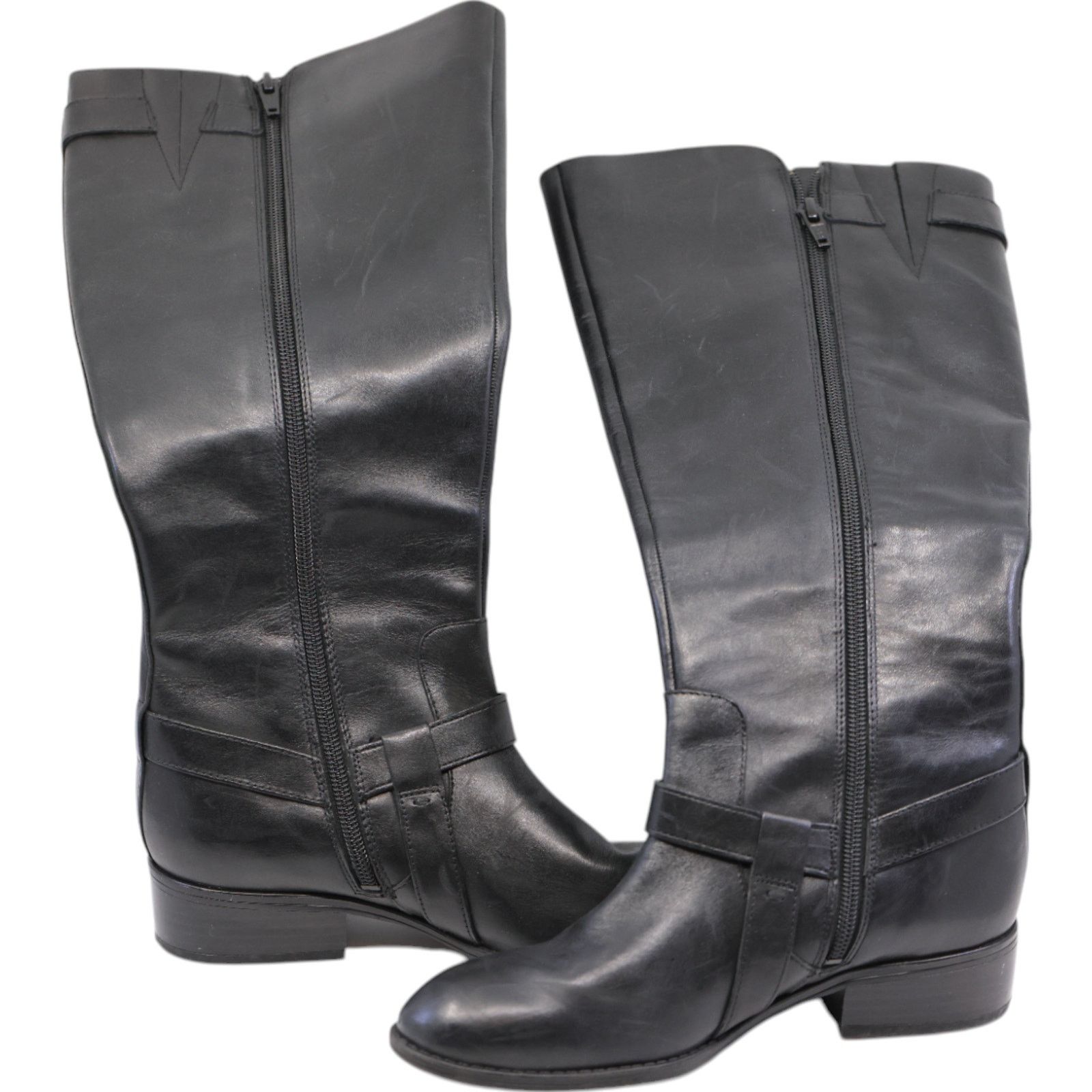 Ralph Lauren Ralph Lauren Margarite Leather Boots 5.5B Black 15" KneeHigh Size US 5.5 / IT 35.5 - 12 Thumbnail