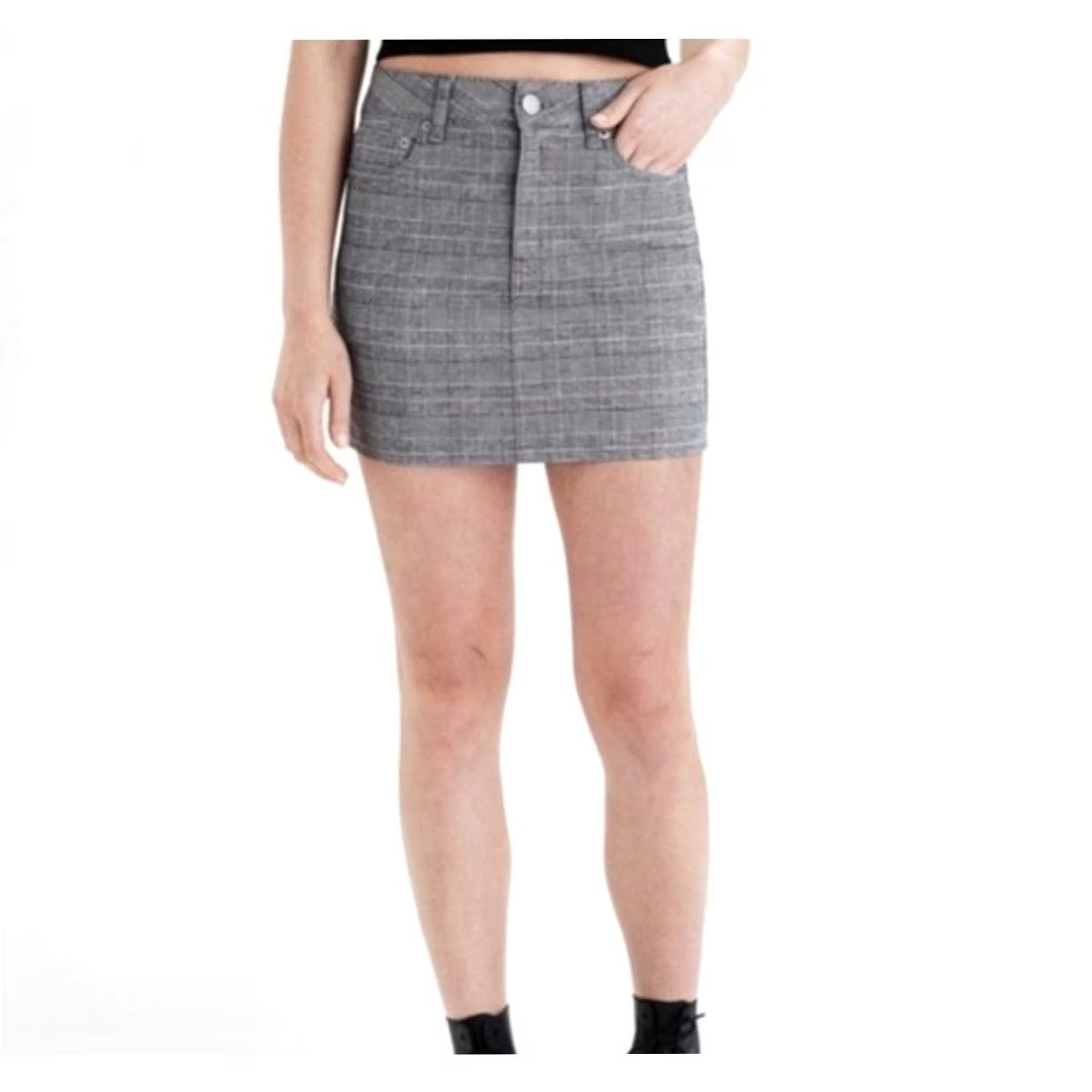 American Eagle Outfitters VINTAGE American Eagle Grey Plaid Mini Skirt 2 Women Short Skirt Plaid Casual Spring Fall Summer Winter Mens Womens Girls Size 26" / US 2 / IT 38 - 7 Thumbnail