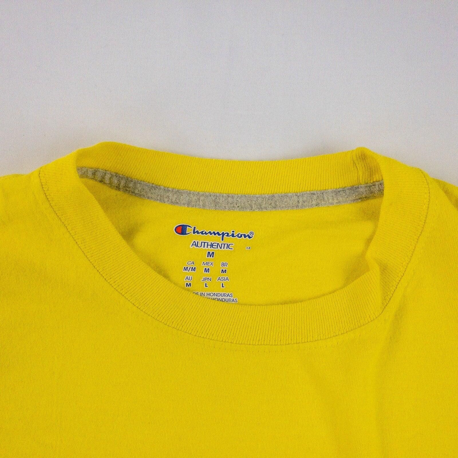 Champion Champion Vintage Yellow Tee Shirt Mens Small Womens Medium Size US M / EU 48-50 / 2 - 4 Thumbnail