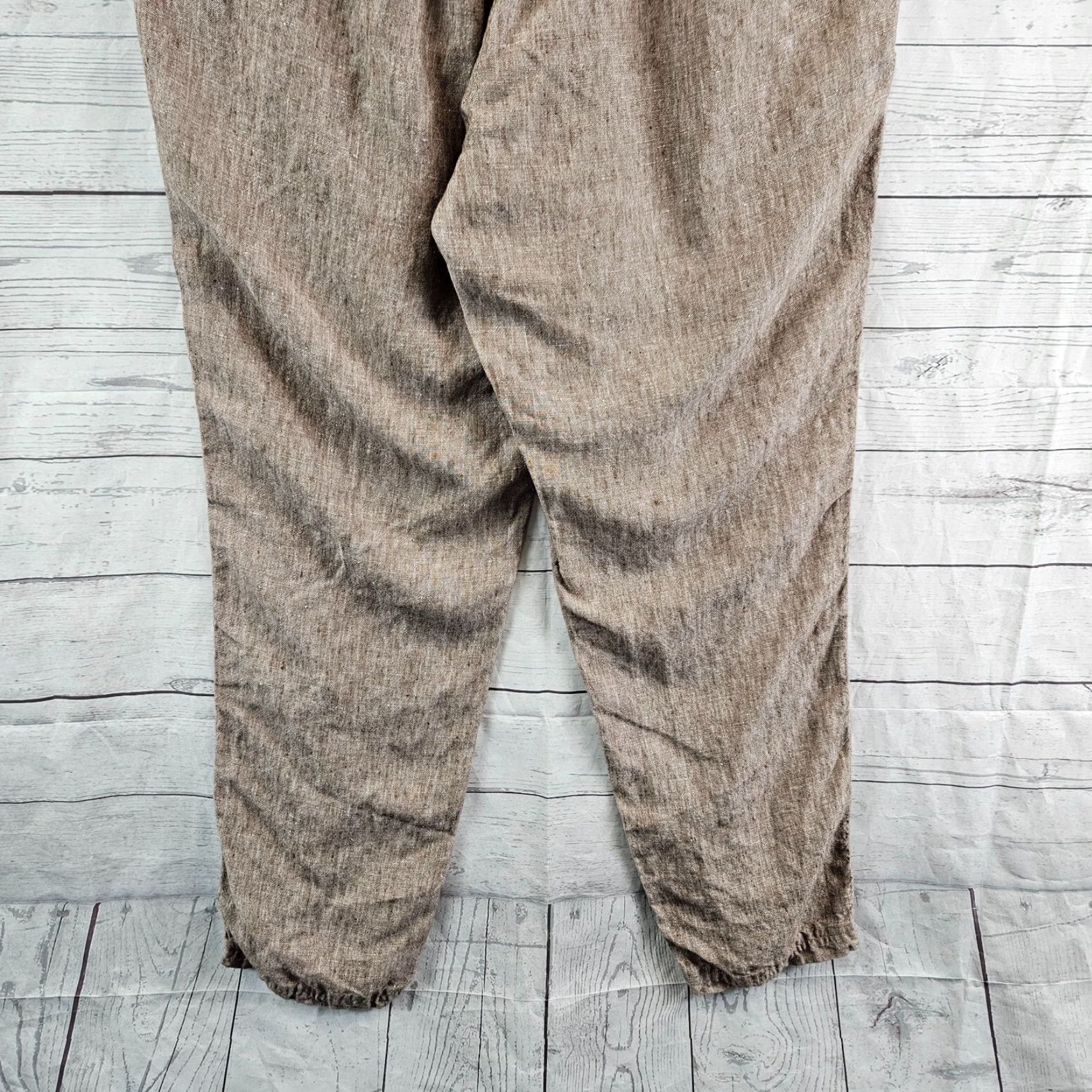 J. Jill J Jill Love Linen Womens Pants Sz Medium Tall Brown Pull On Mid Rise Size 32" / US 10 / IT 46 - 5 Thumbnail