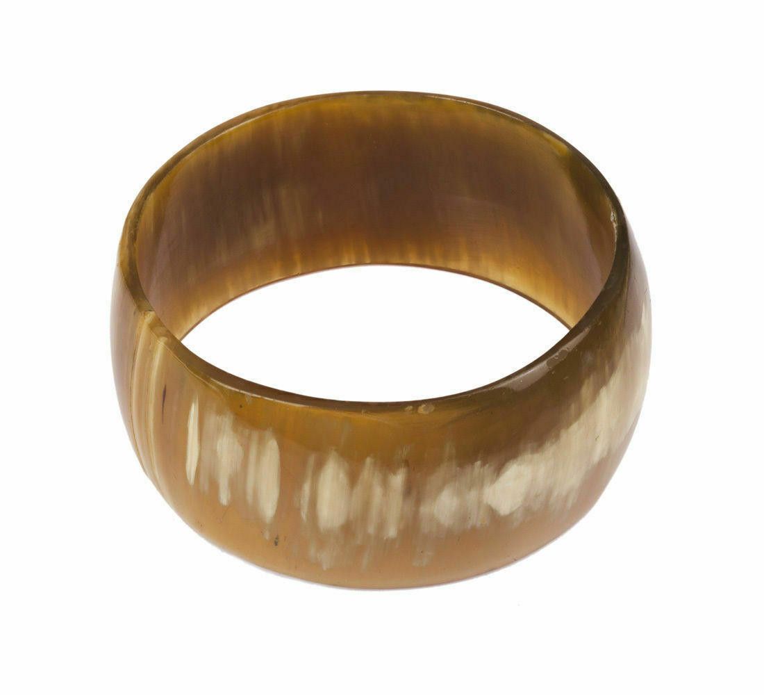 Handmade Massive Cow Horn Bangle Bracelet Size ONE SIZE - 1 Thumbnail