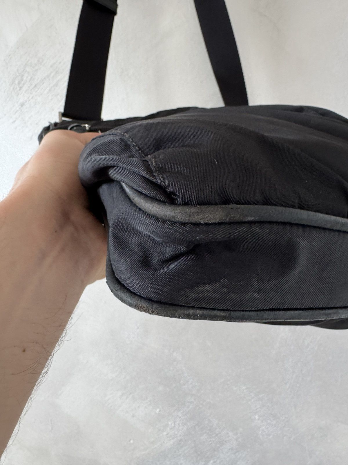 Prada Prada Nylon Black Messenger Crossbody Bag Size ONE SIZE - 9 Thumbnail