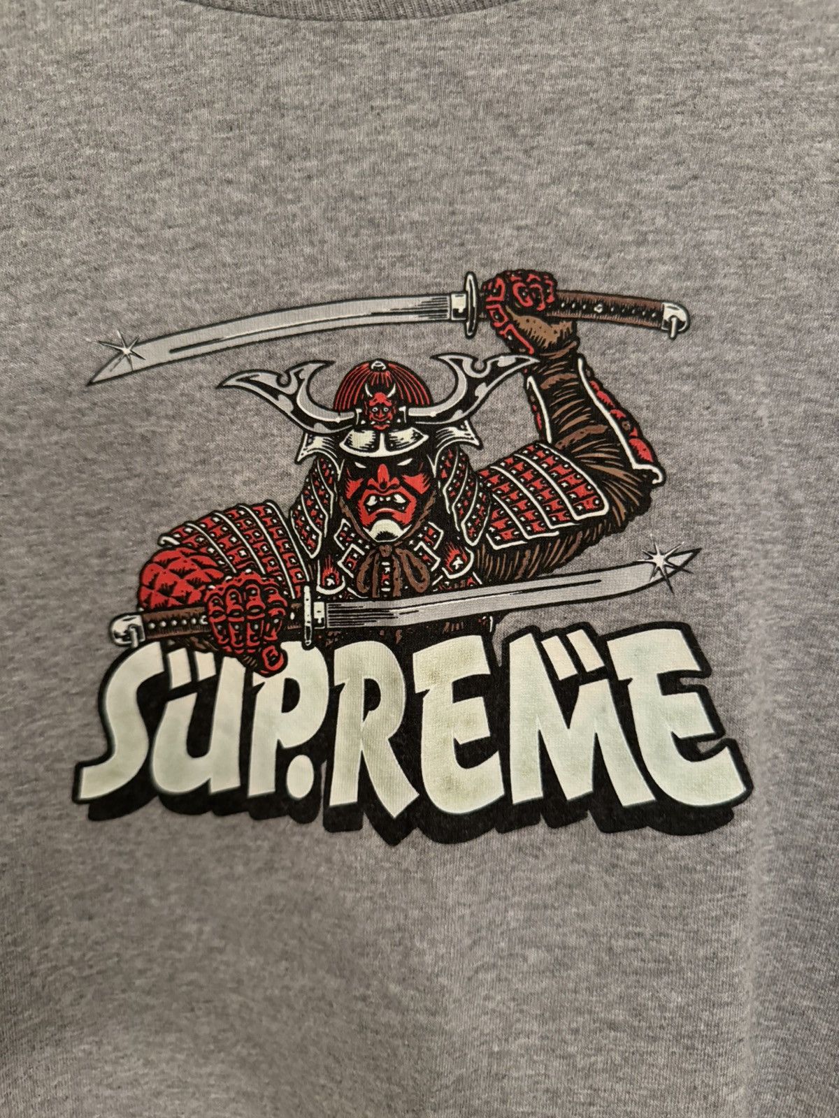 Supreme Supreme Grey Samurai T-Shirt Size US M / EU 48-50 / 2 - 2 Thumbnail