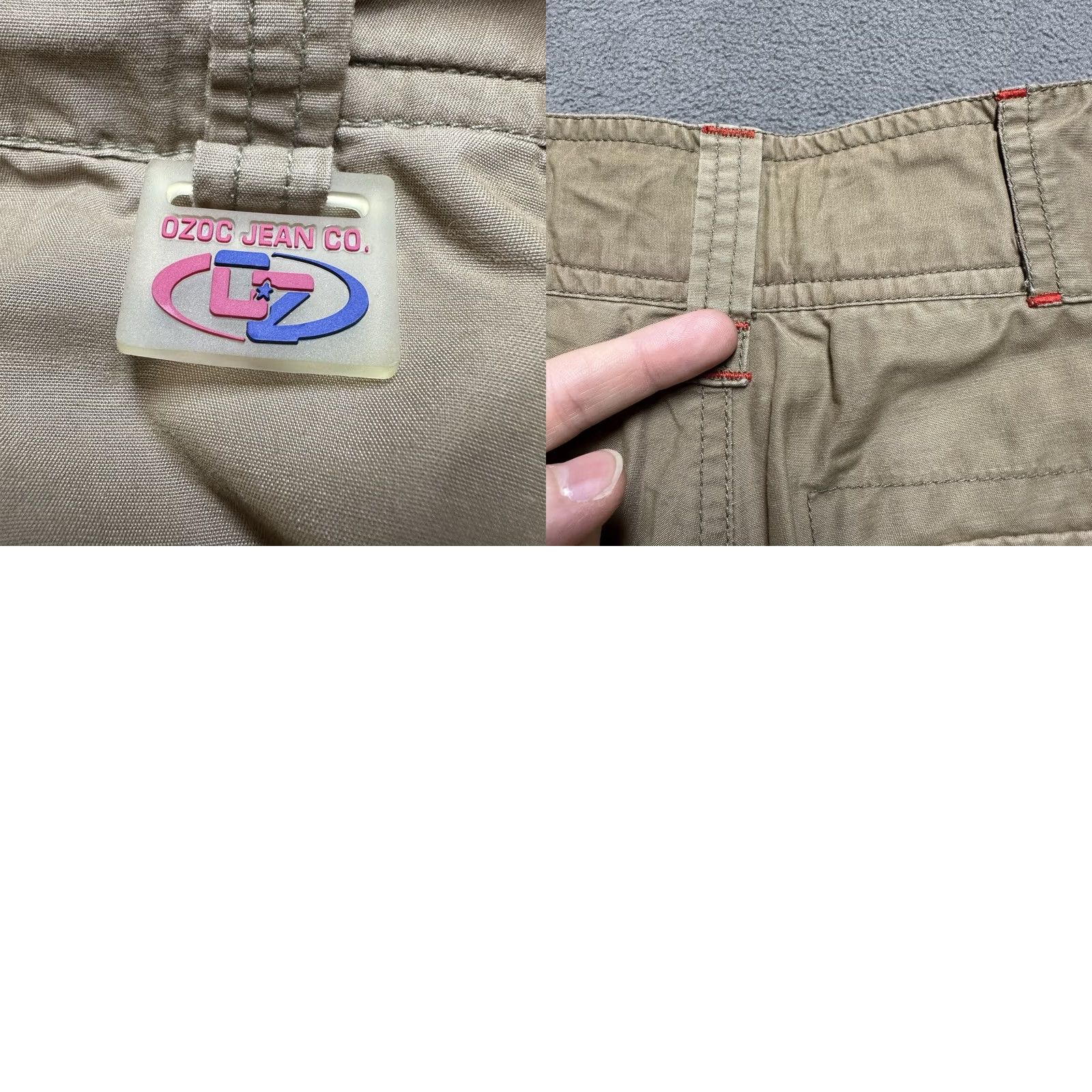 Vintage VINTAGE Ozoc Pants Mens 38x32 Baggy Cargo Festival Wide Leg Skater 90s Pants Mens Brown 90s Hip Hop Mens Size US 38 / EU 54 - 10 Thumbnail