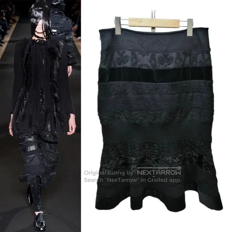 Junya Watanabe Junya Watanabe size M Mixed Material Patchwork Skirt Size 23" - 1 Thumbnail