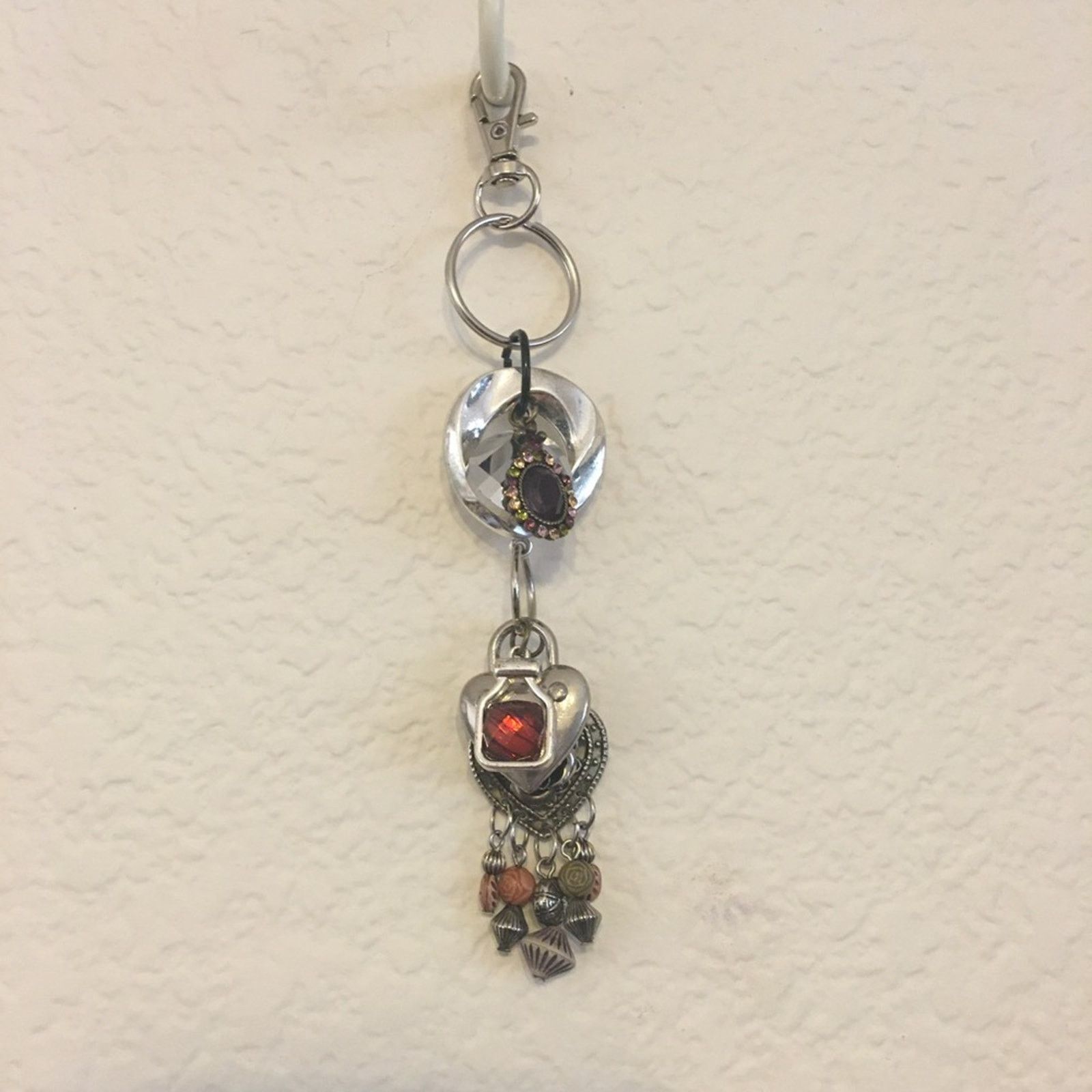 Vintage Vintage repurpose salvaged estate gem keychain Size ONE SIZE - 1 Thumbnail