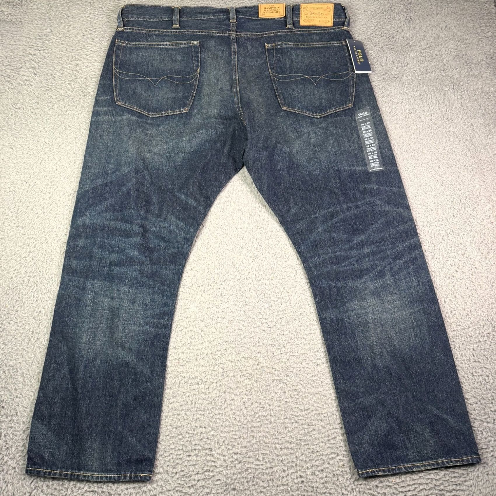 Polo Ralph Lauren Polo Ralph Lauren Jeans Mens 40x30 Blue NEW The Hampton Relaxed Straight Denim Size US L / EU 52-54 / 3 - 5 Thumbnail