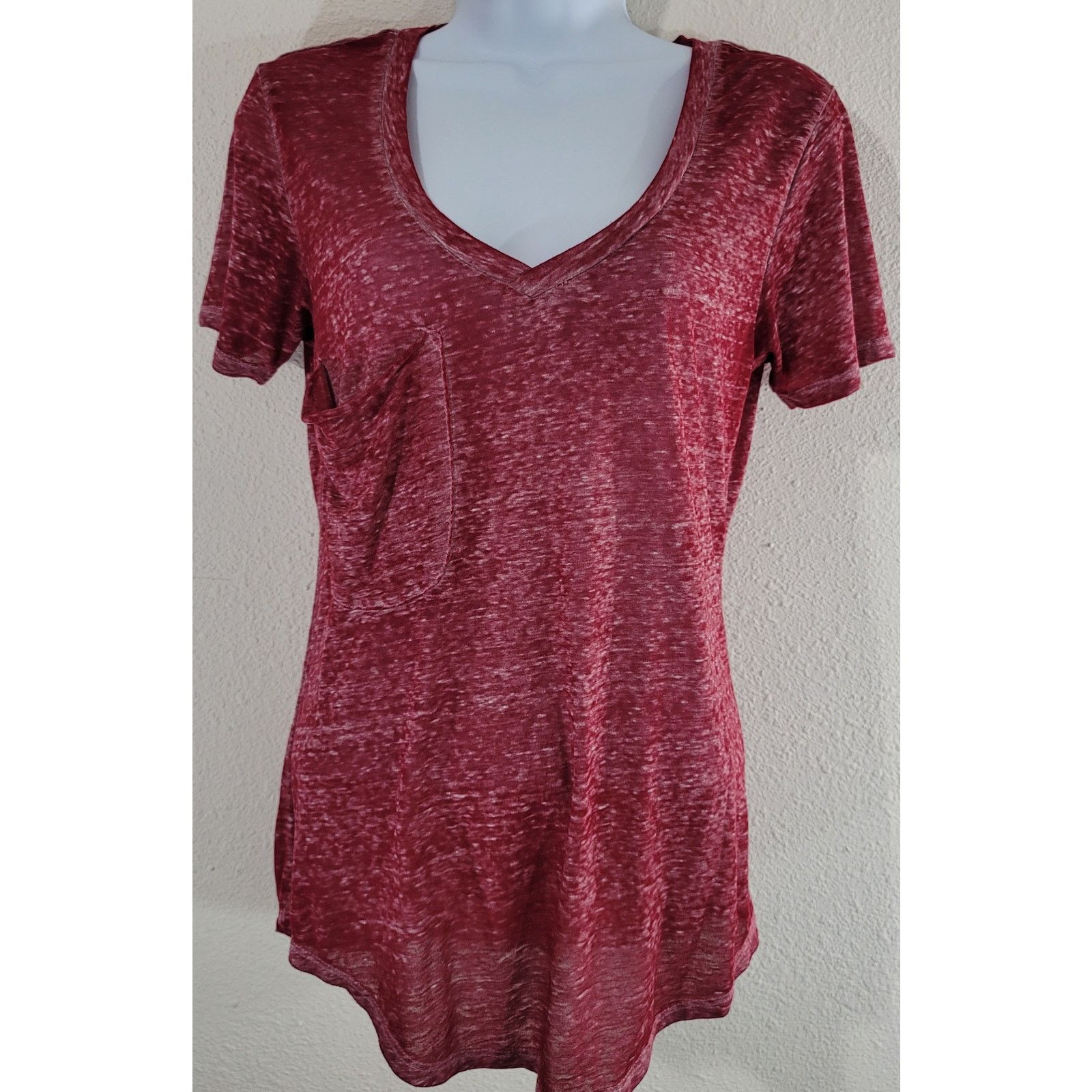 Other White Crow Buckle Burgundy Burnout Shirt XS V Nec Size XS / US 0-2 / IT 36-38 - 1 Thumbnail