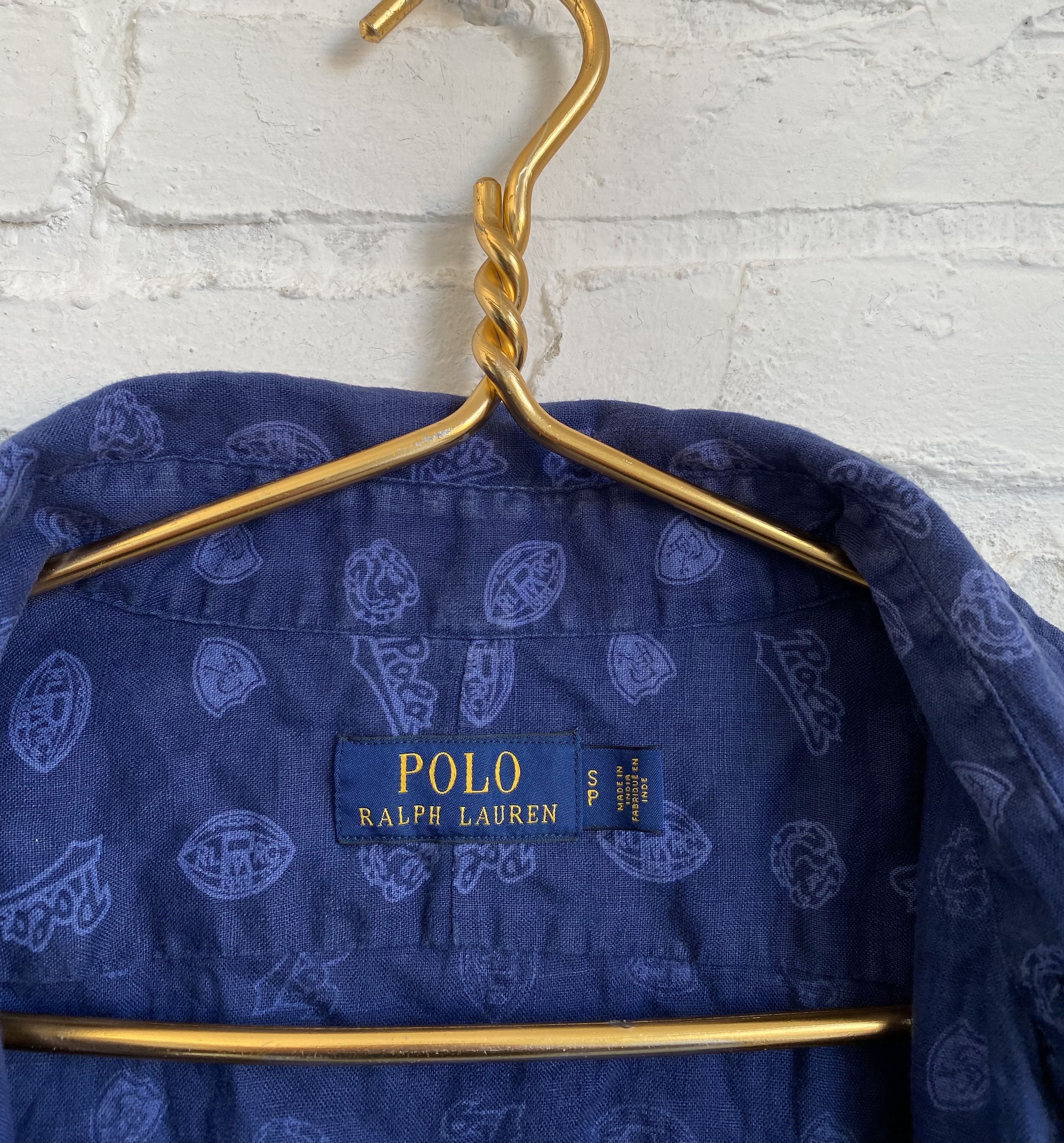 Polo Ralph Lauren × Ralph Lauren Polo Ralph Lauren monogram linen shirt Size US S / EU 44-46 / 1 - 2 Thumbnail