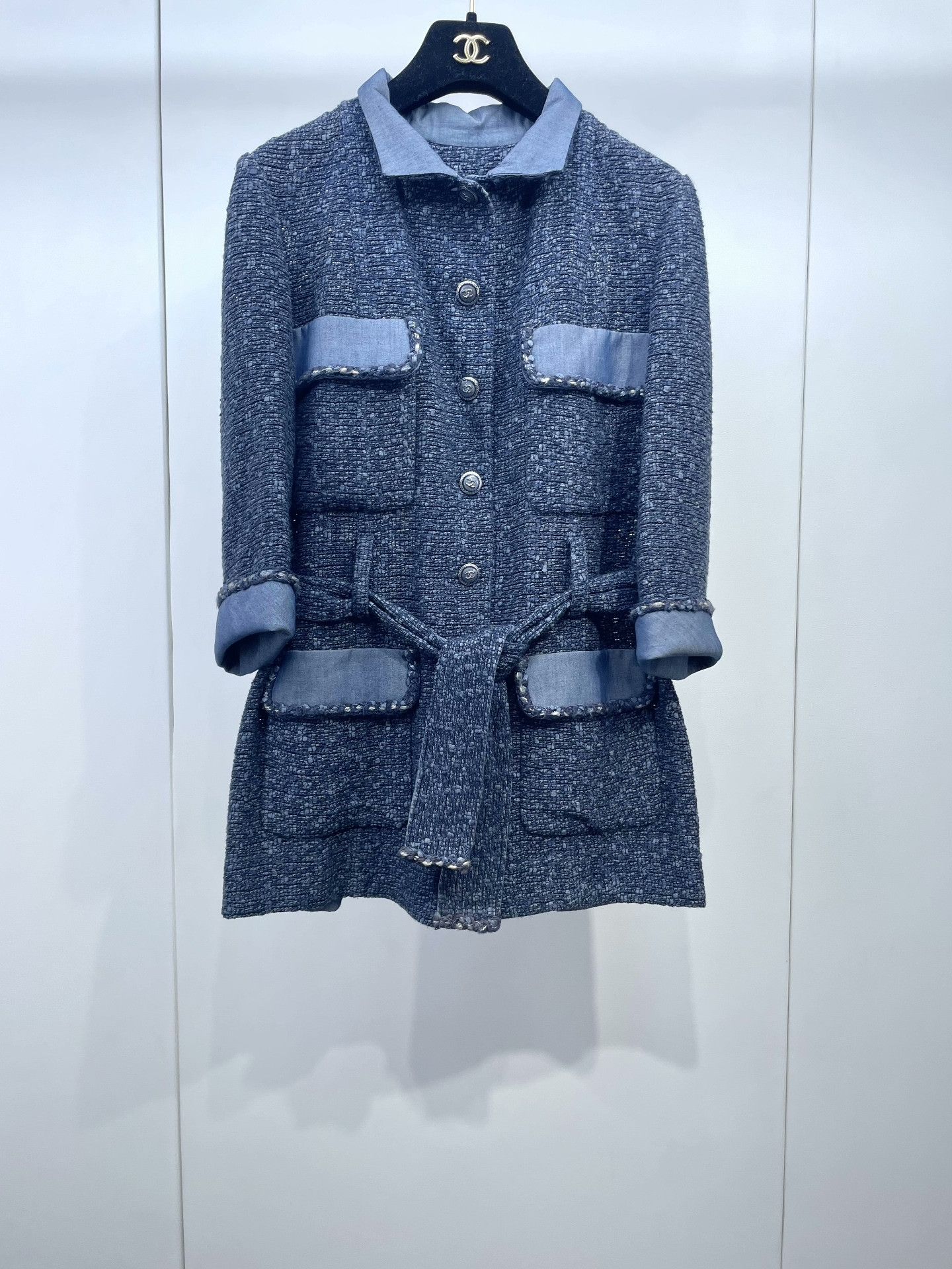 Chanel Chanel Four-Pocket Mid-Sleeve Belted Jacket Size XS / US 0-2 / IT 36-38 - 1 Thumbnail