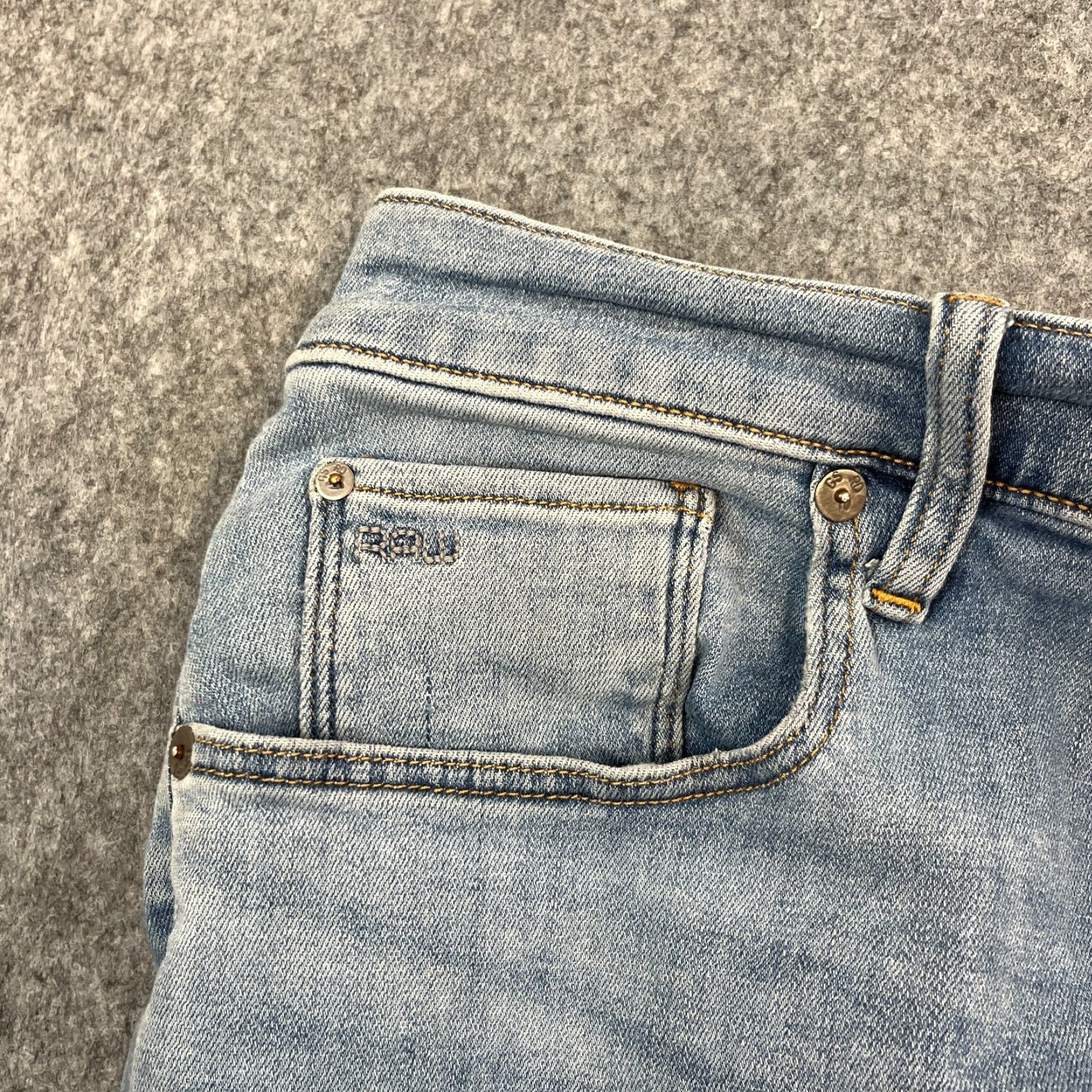 G-Star G-Star Jeans Slim Skinny 32 32 Light Blue Wash Denim 5-Pocket Model 3301 Mens Size US 32 / EU 48 - 7 Thumbnail