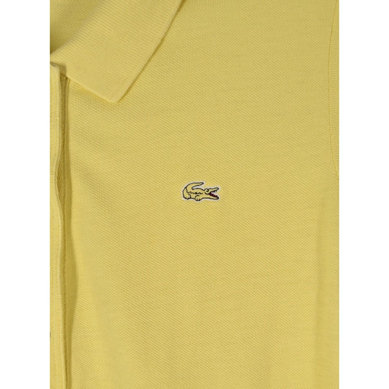 Lacoste VINTAGE Lacoste Shirt Dress Womens Yellow 42 Regular Short Sleeve Collared Snap Pit to Pit 17" Length 29" 90s Y2K Christophe Lemaire Golf Tennis Dress Size M / US 6-8 / IT 42-44 - 3 Thumbnail