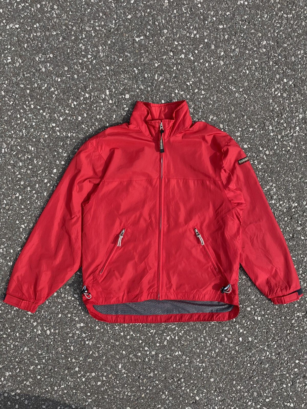 Napapijri Vintage Napapijri Geographic Red Jacket Raincoat Size US S / EU 44-46 / 1 - 1 Thumbnail