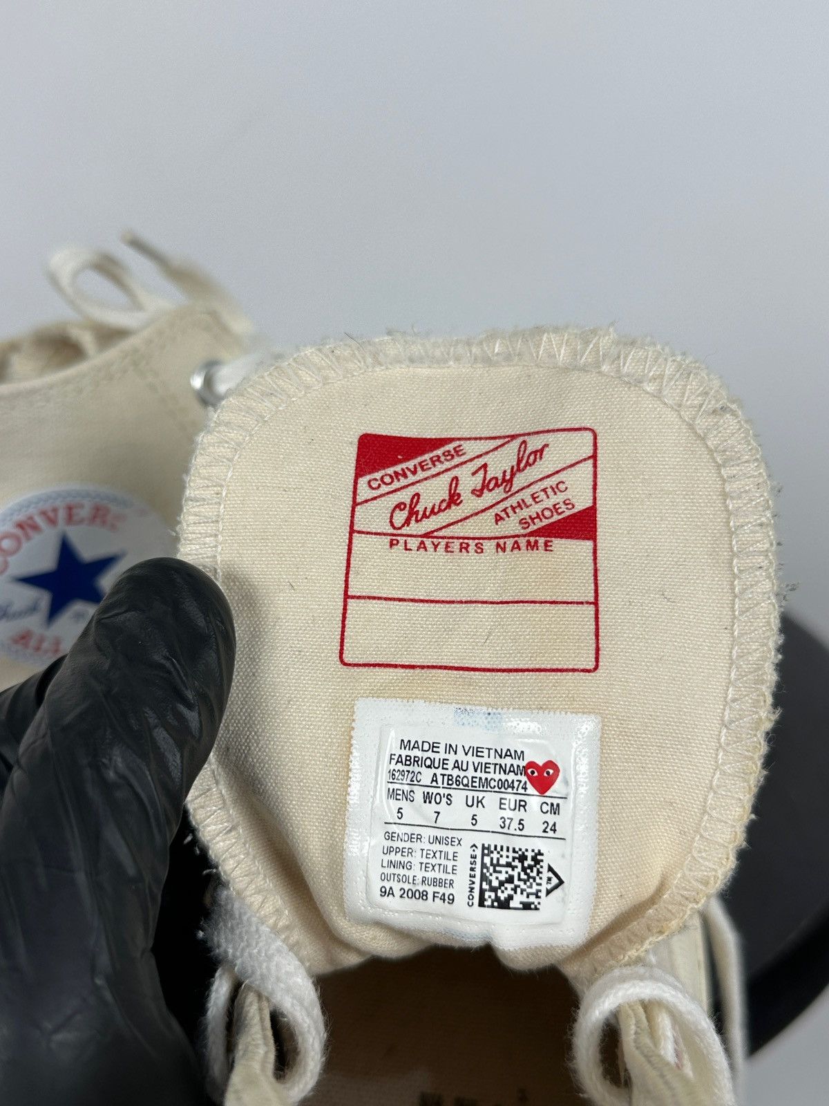 Comme des Garcons Comme Des Garçons x Chuck Taylor Converse All Star Hi Top Size US 5 / EU 37 - 24 Thumbnail