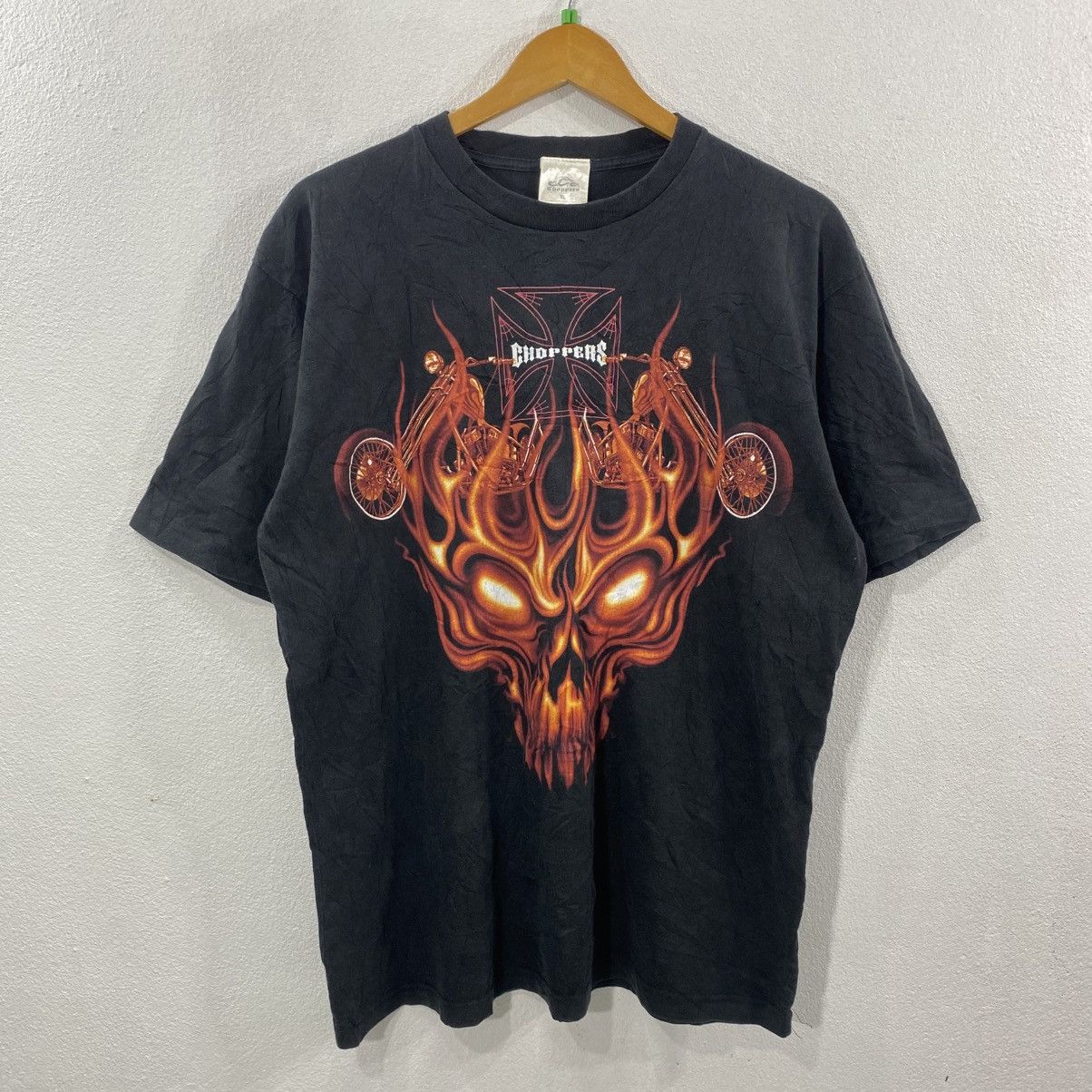 West Coast Choppers Y2K Skull Flames Choppers Mirror Print Size US L / EU 52-54 / 3 - 1 Thumbnail