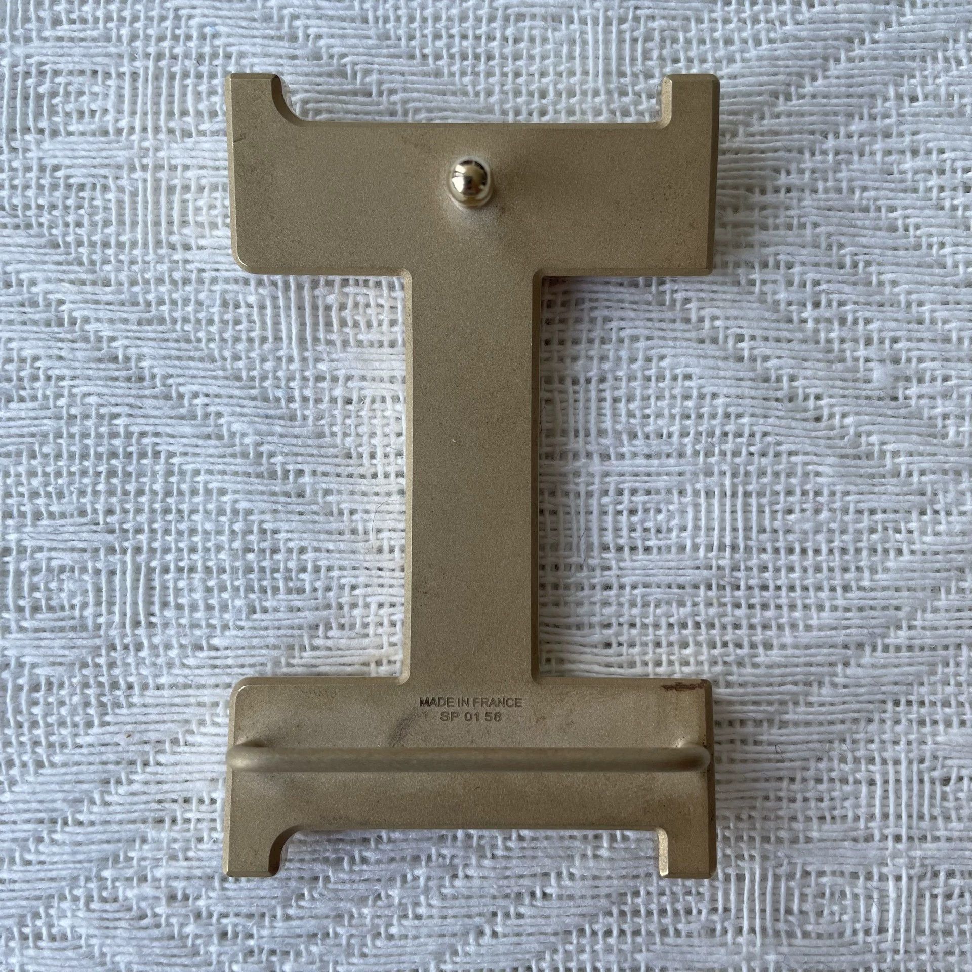 Hermes HERMES H Logo Togo Belt Black/Silvertone 3.8cm 126cm Size ONE SIZE - 4 Thumbnail
