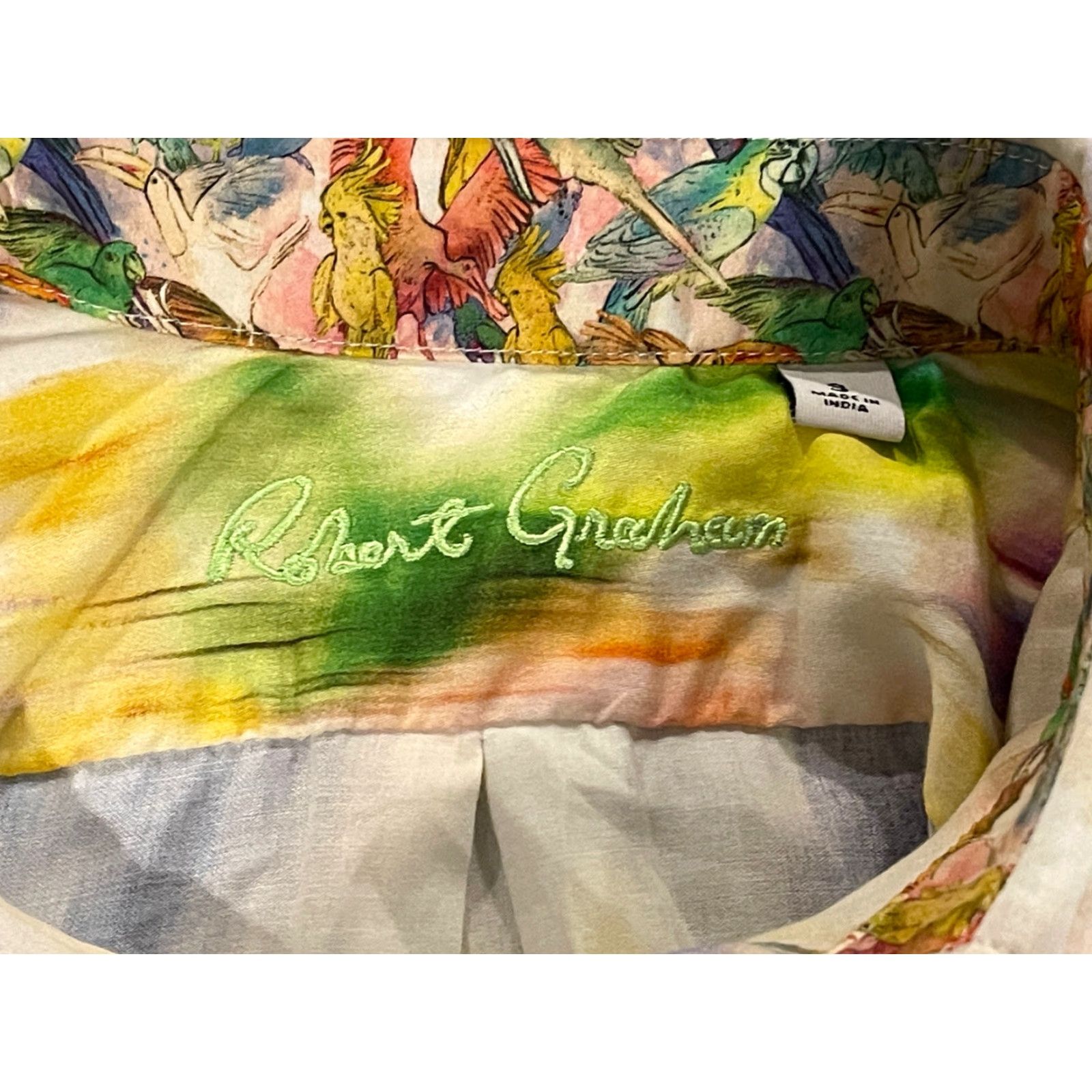 Robert Graham Robert Graham Shirt Women Small Multicolor 100% Cotton Carrie Brush stroke Button-Up Size S / US 4 / IT 40 - 5 Thumbnail