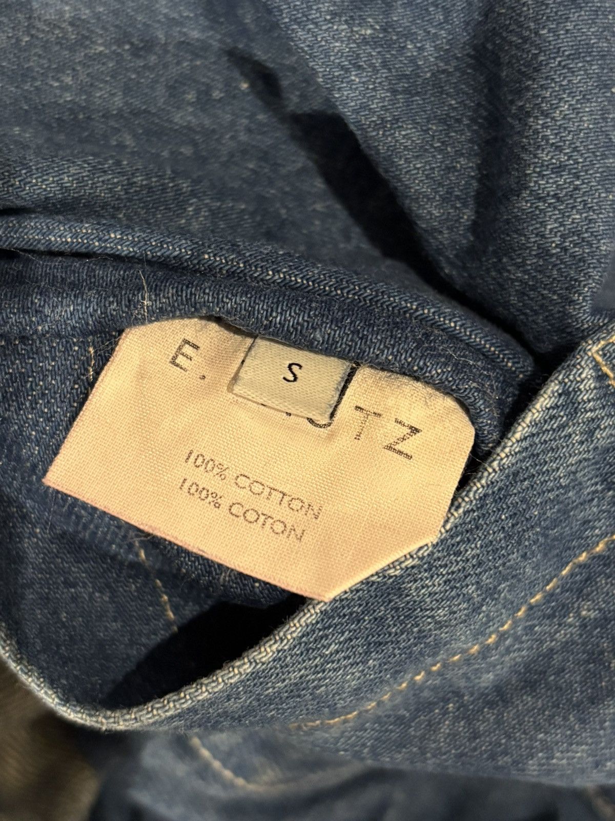 E. Tautz FW18 Motorcyle Style Denim Jacket Size US S / EU 44-46 / 1 - 4 Thumbnail
