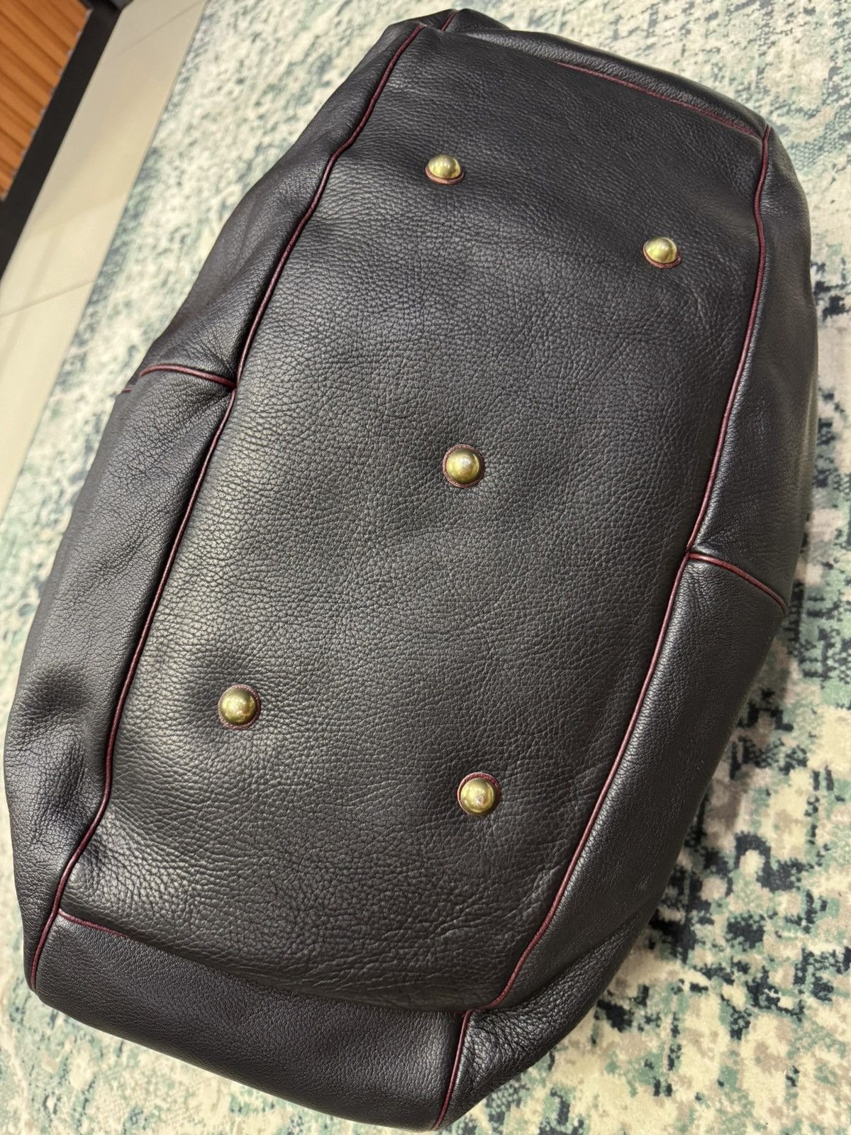 Genuine Leather ATELIER MAMET FRANCE NAPPA LEATHER DUFFLE BAG Size ONE SIZE - 5 Thumbnail