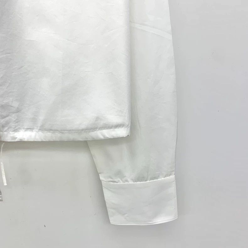 Prada Prada 24 white cotton lapel single-breasted long-sleeved sh Size US XXS / EU 40 - 4 Thumbnail