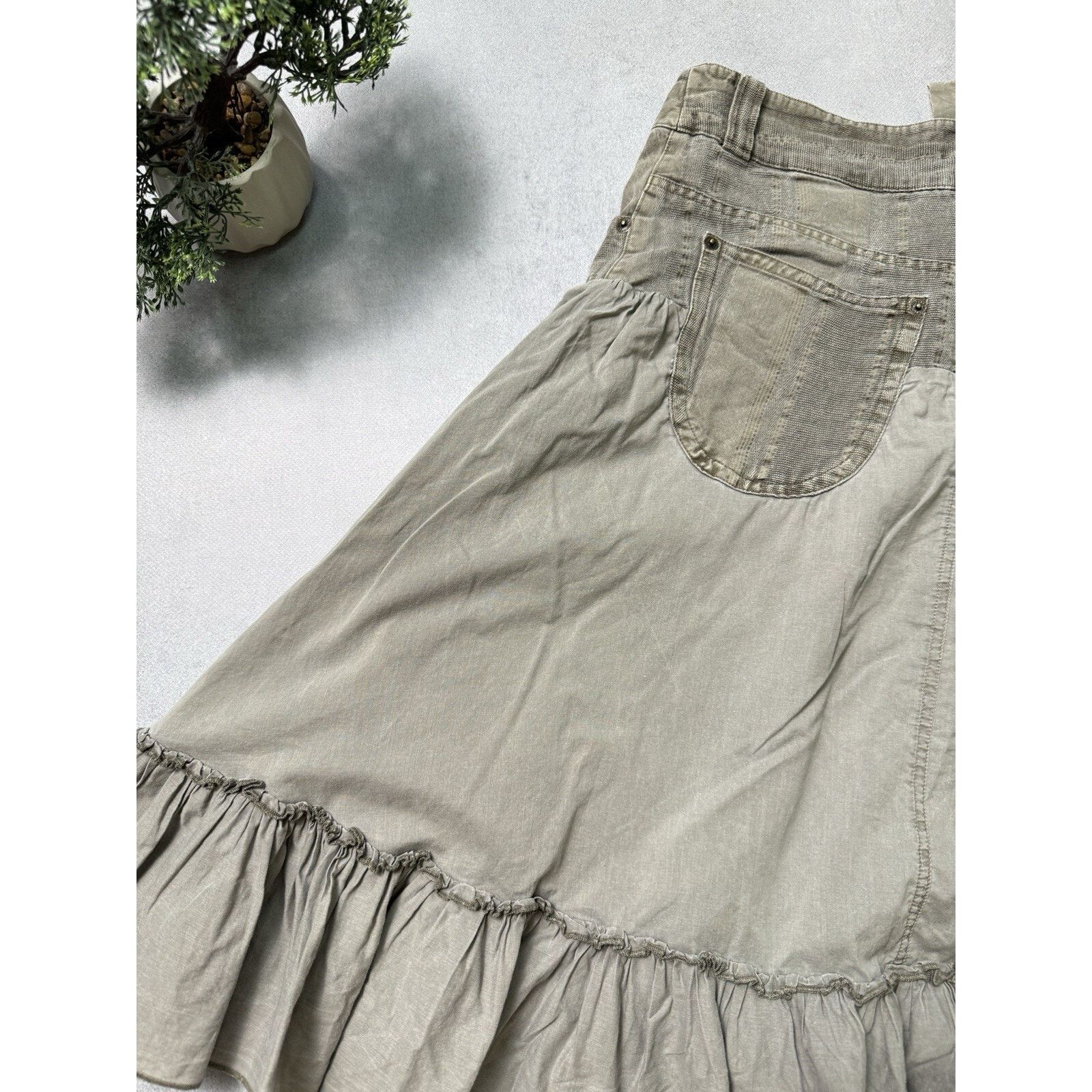 Designer × Morgan Homme Vintage Morgan de Toi Skirt Avant Garde Size 38 Beige Size 27" / US 4 / IT 40 - 19 Thumbnail