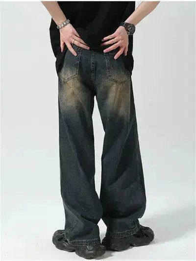 Japanese Brand Retro loose casual wide leg jeans Size US 32 / EU 48 - 4 Thumbnail
