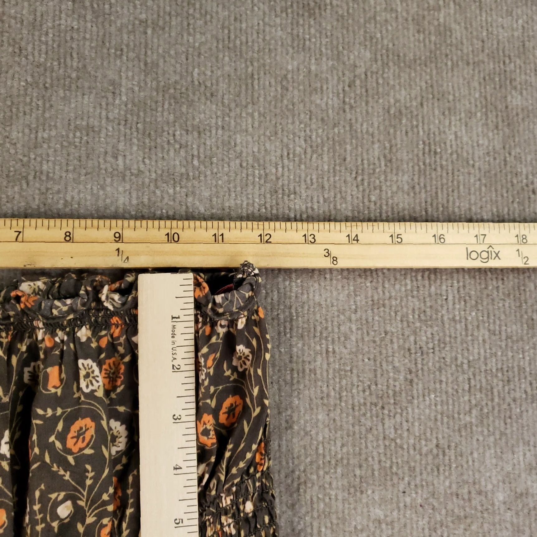 Free People VINTAGE Free People Dress Women Size 6 Brown Orange Floral Boho Strapless Hippie Casual Size M / US 6-8 / IT 42-44 - 3 Thumbnail