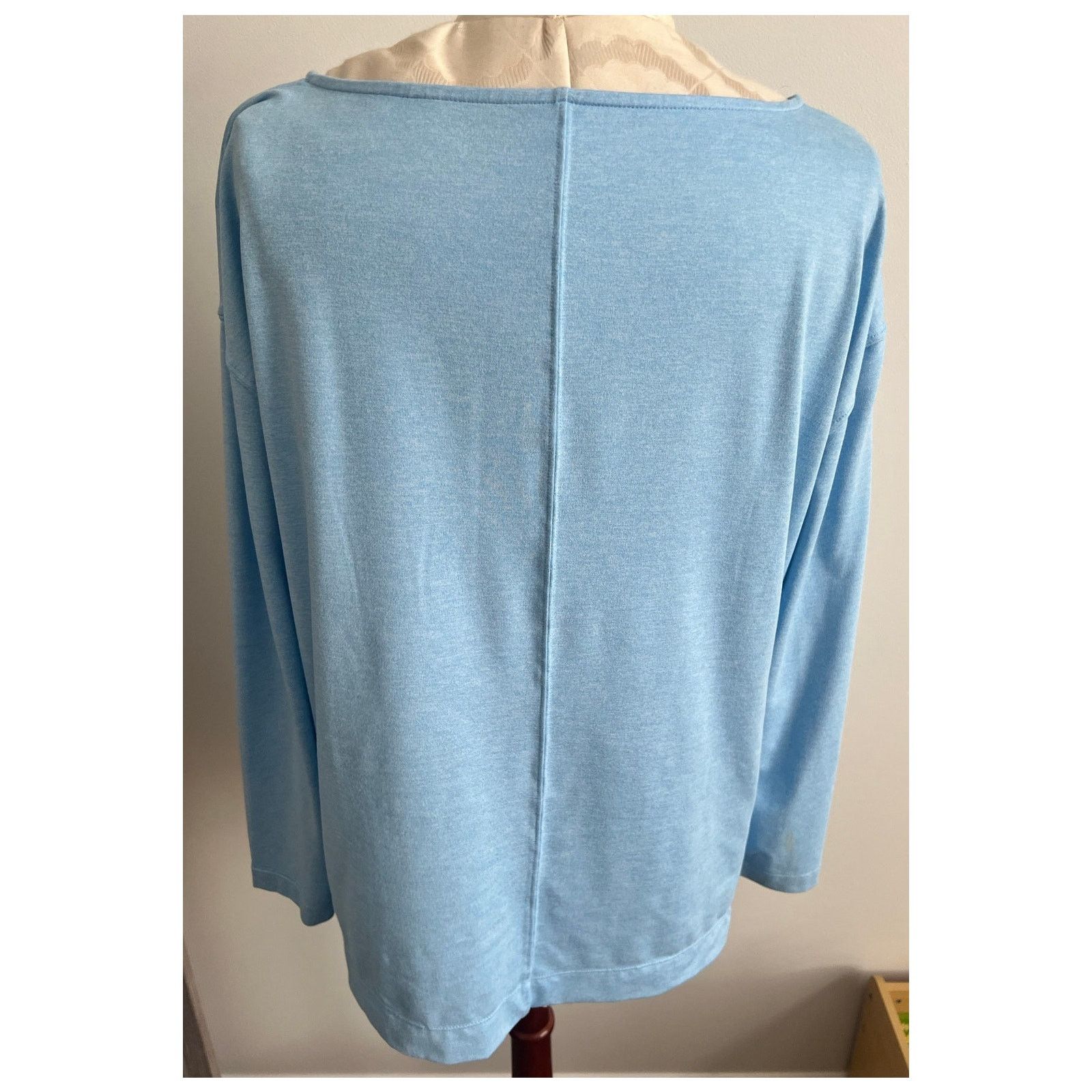 Lilly Pulitzer Lilly Pulitzer Baby Blue Casual Long Sleeve Blouse Medium Size M / US 6-8 / IT 42-44 - 4 Thumbnail