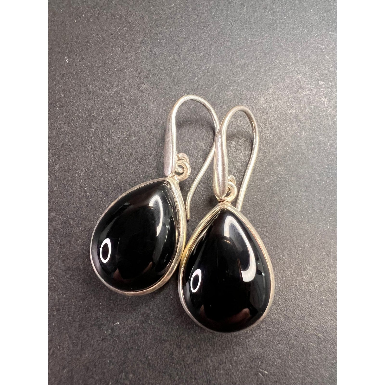 Other NEW Black Onyx sterling silver teardrop earrings 7.57 grams Size ONE SIZE - 1 Thumbnail