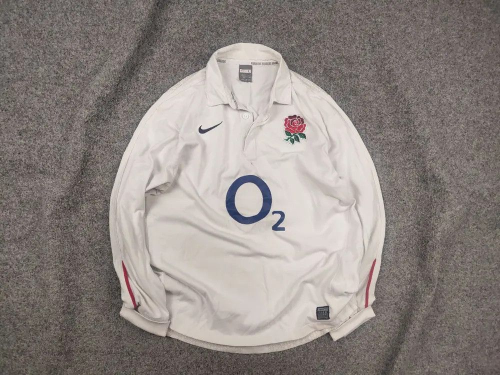 Nike Vintage Nike O2 Longsleeve Shirt England Rugby Team Jersey Size US M / EU 48-50 / 2 - 1 Thumbnail