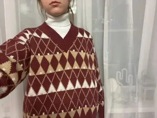 All-match Chic V-Neck Ladies Pullovers