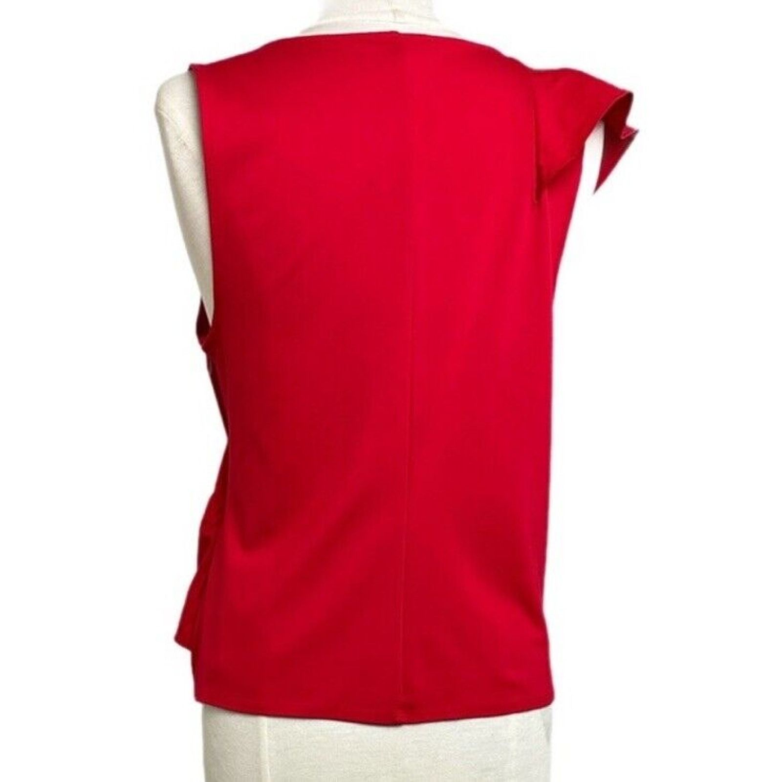 I.N.C I.N.C. One-Shoulder Asymmetrical Ruffled Red Top XL Size XL / US 12-14 / IT 48-50 - 3 Thumbnail