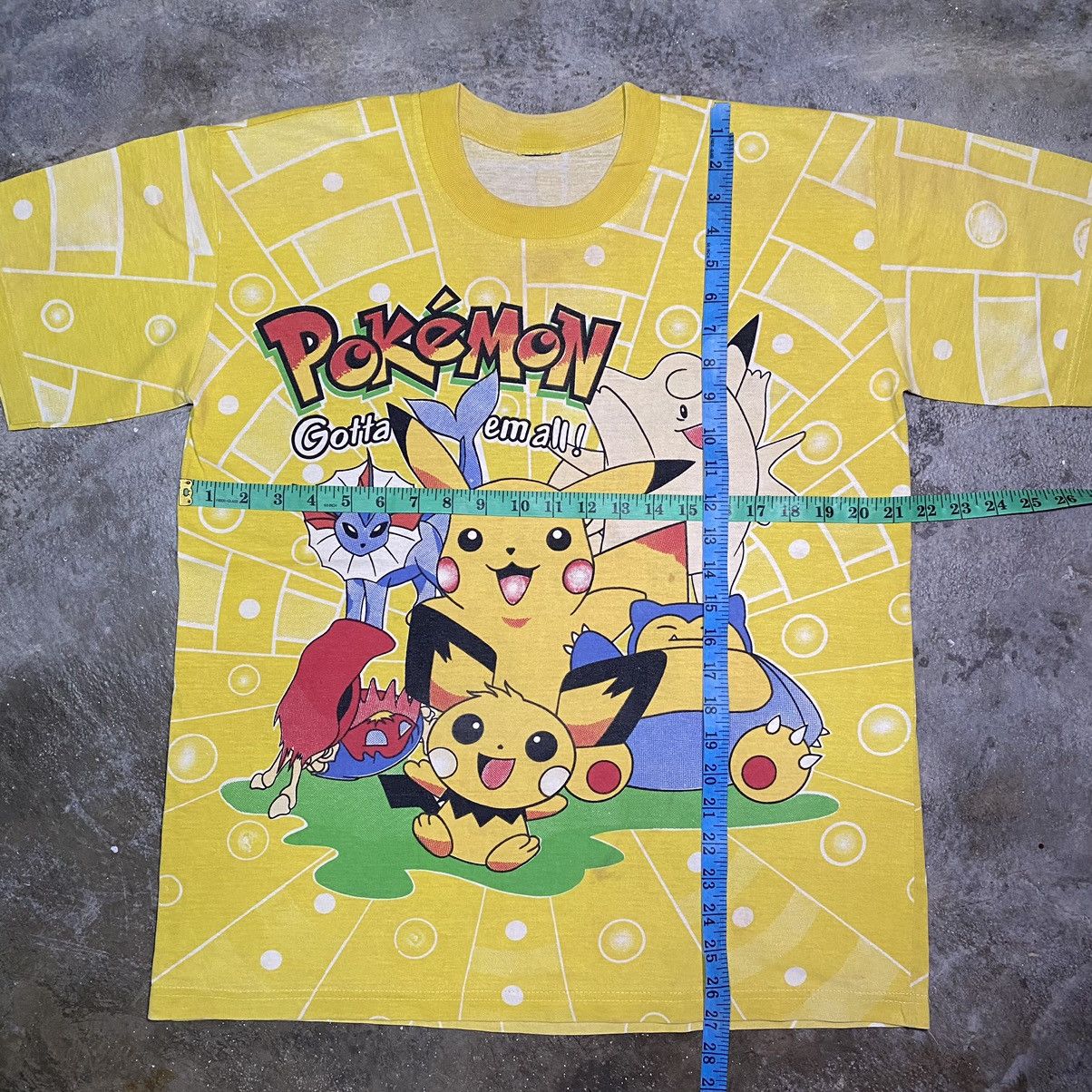 Vintage Vintage 90’s Pokemon Alloverprint T Shirt Bootleg Size US L / EU 52-54 / 3 - 11 Thumbnail