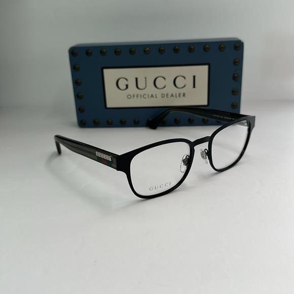 Gucci Gucci GG1118O 003 Eyeglasses Men's Black/Grey Full Rim Squar Size ONE SIZE - 6 Thumbnail