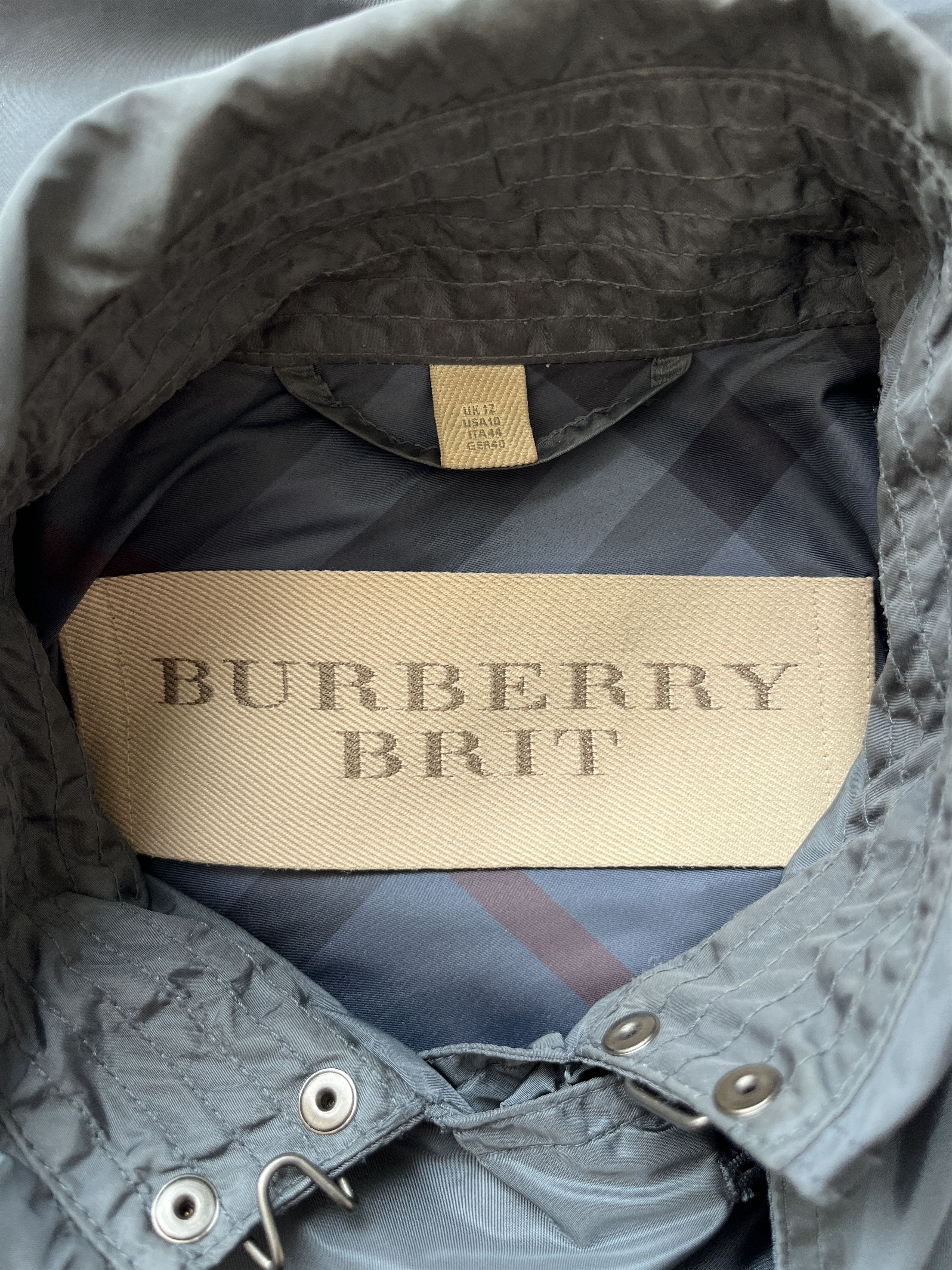 Burberry ⚡️QUICK SALE⚡️Burberry Blue Gray Belted Rain Trench Coat Size M / US 6-8 / IT 42-44 - 3 Thumbnail