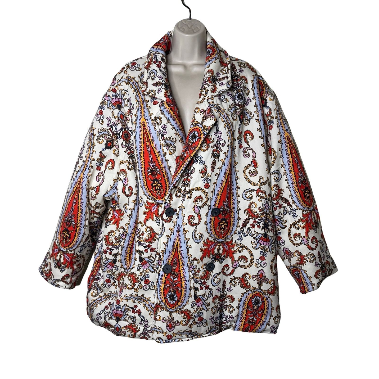 Mara Hoffman NWOT MARA HOFFMAN Levine Paisley Quilted Coat sz L Size L / US 10 / IT 46 - 3 Thumbnail
