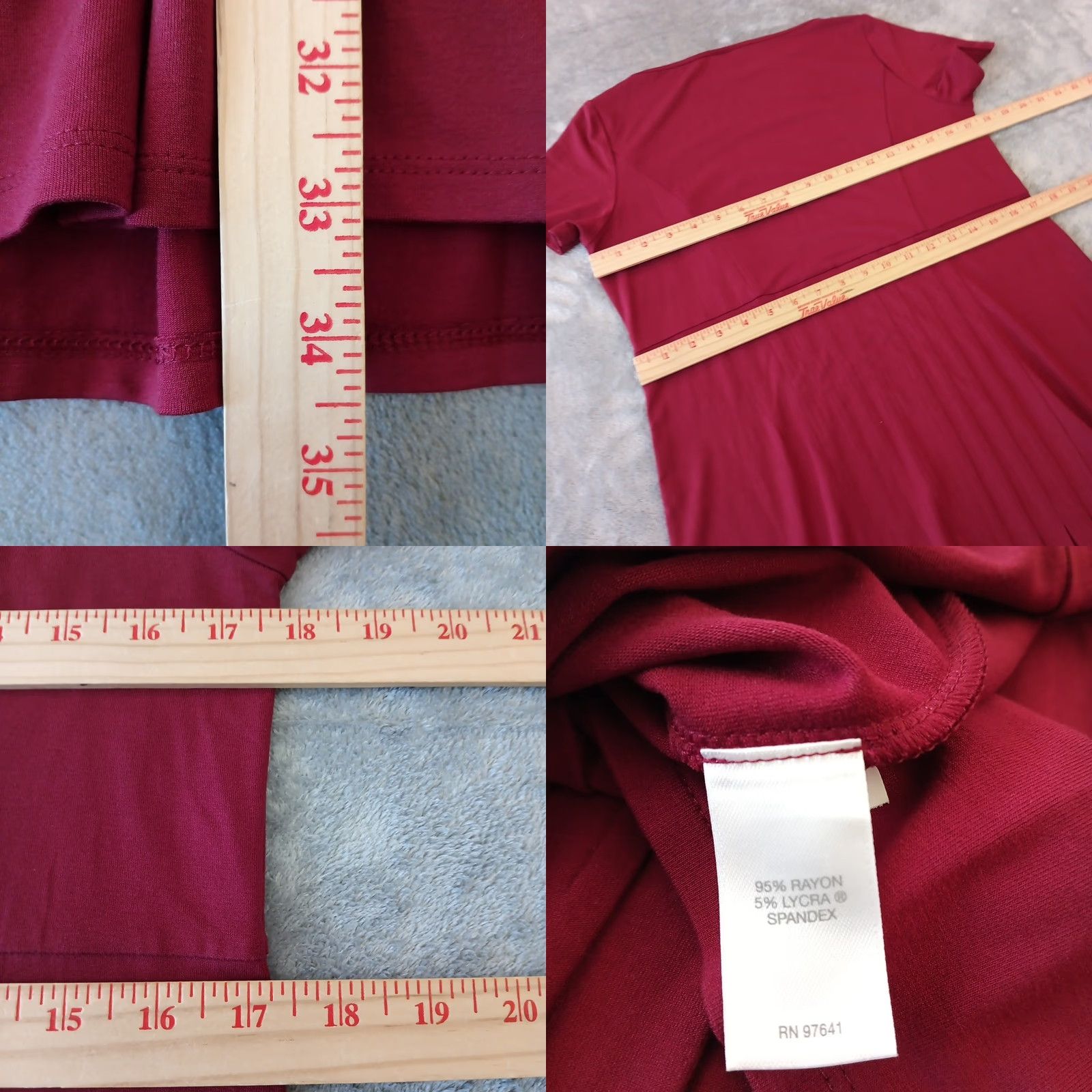 J. Jill J.Jill Wearever Shift Dress Red Short Sleeve Pleated Pullover Knee Length Petite Small Womens Property: PS Size S / US 4 / IT 40 - 8 Thumbnail