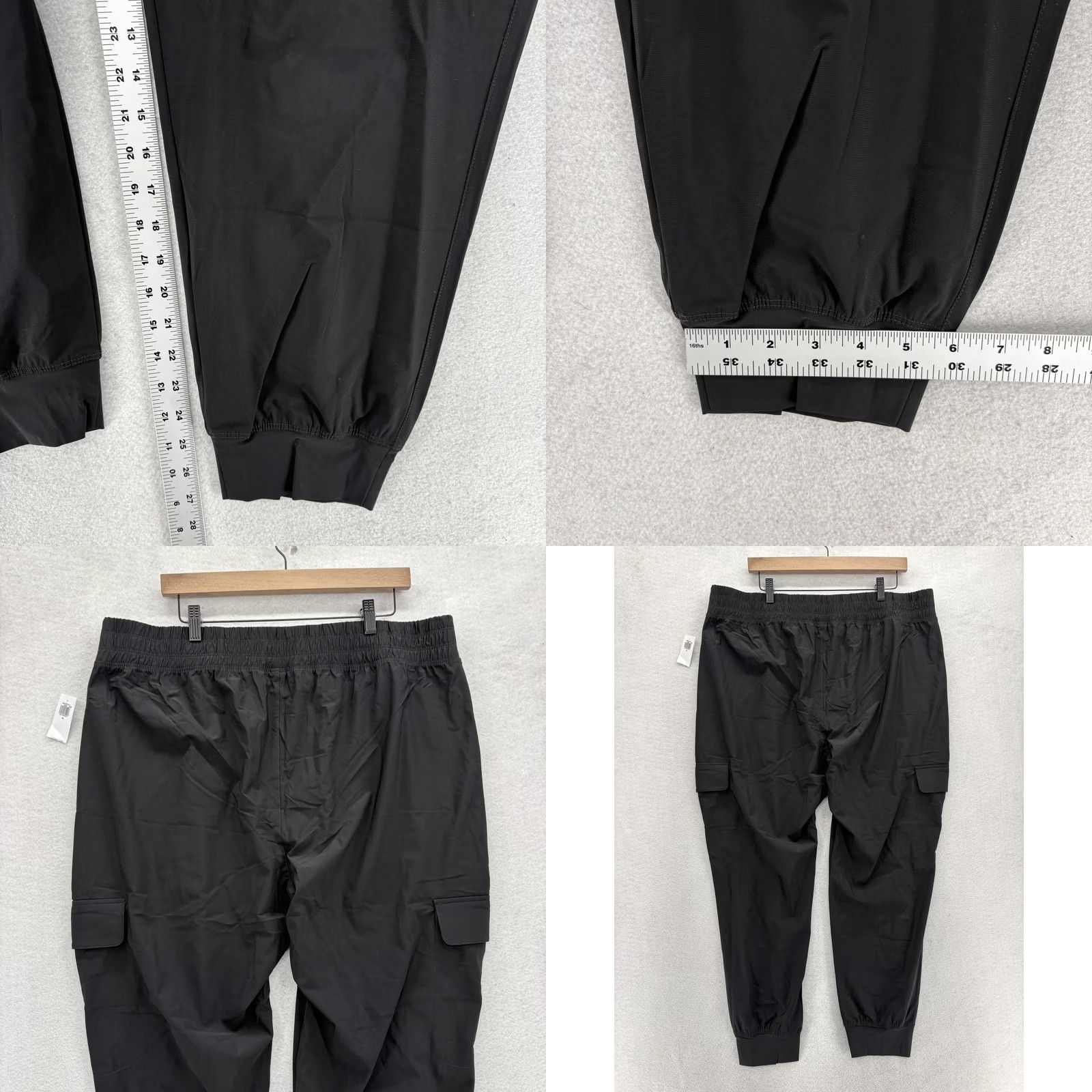 Old Navy Old Navy Go-Dry Jogger Pants Womens XL Black Zip Pockets Gym Size 40" / US 18 - 8 Thumbnail