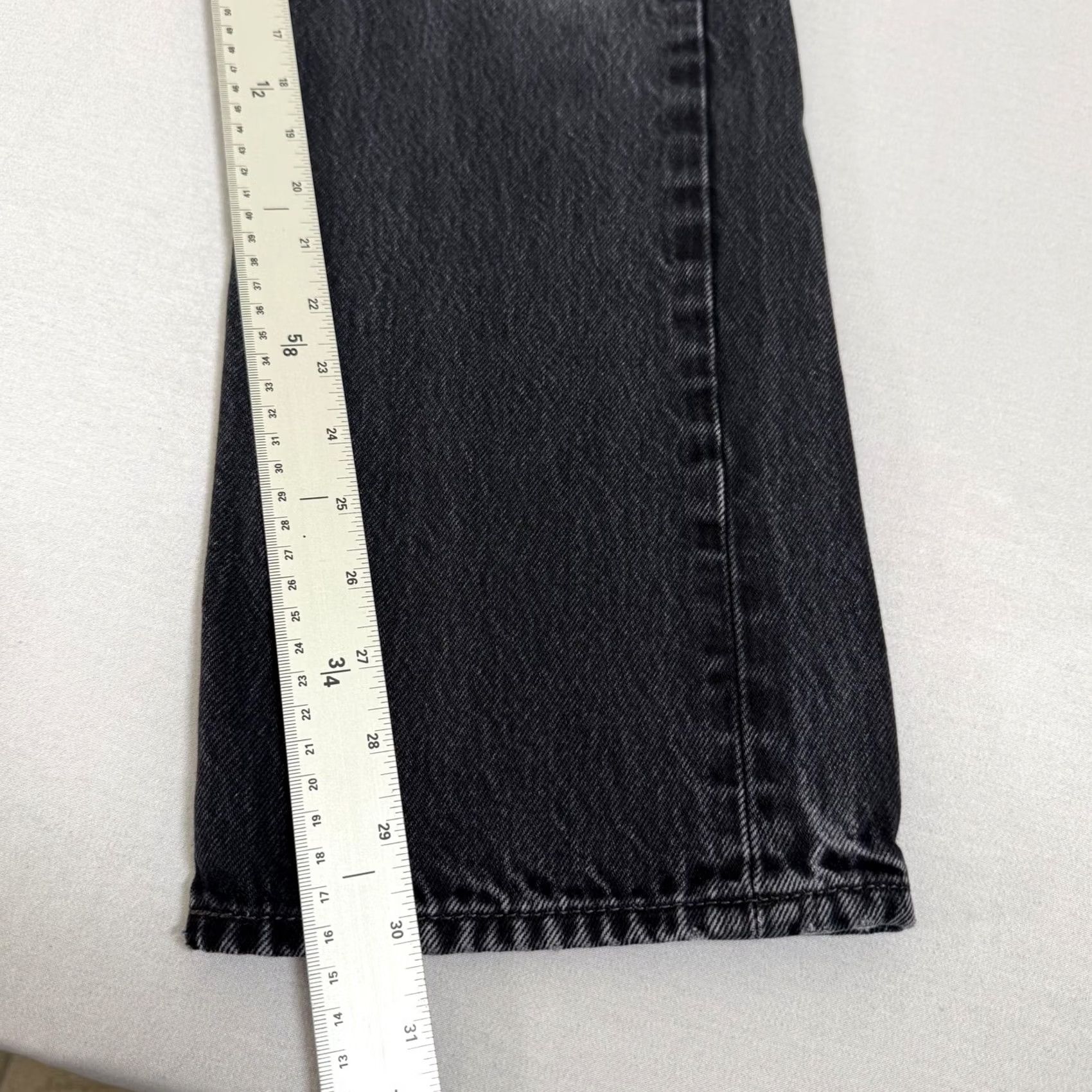 Levi's Levi's Jeans Mens 33x30 Black 501 Straight Fit Distressed Denim Pants Y2K Size US 33 - 5 Thumbnail