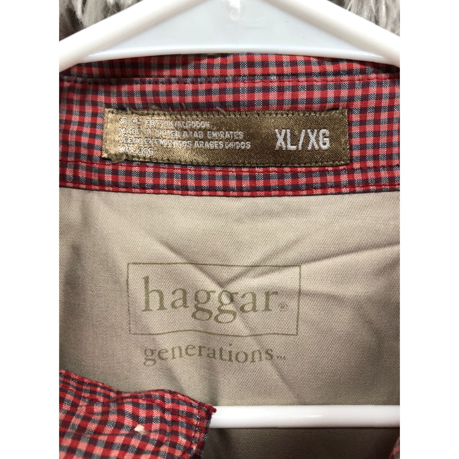 Haggar Haggar Shirt XL Mens Red Plaid Long Sleeve Button-Down Collar Shirt Size US XL / EU 56 / 4 - 6 Thumbnail