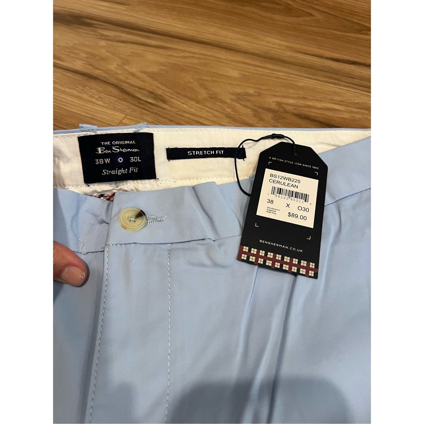 Ben Sherman Ben Sherman NWT Straight Fit Mens blue Chino Casual Pants 38x30 Size US 38 / EU 54 - 3 Thumbnail
