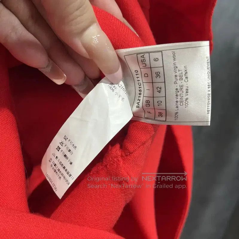 Dior Dior Red Cotton Dress for Women Size S . Size S / US 4 / IT 40 - 4 Thumbnail