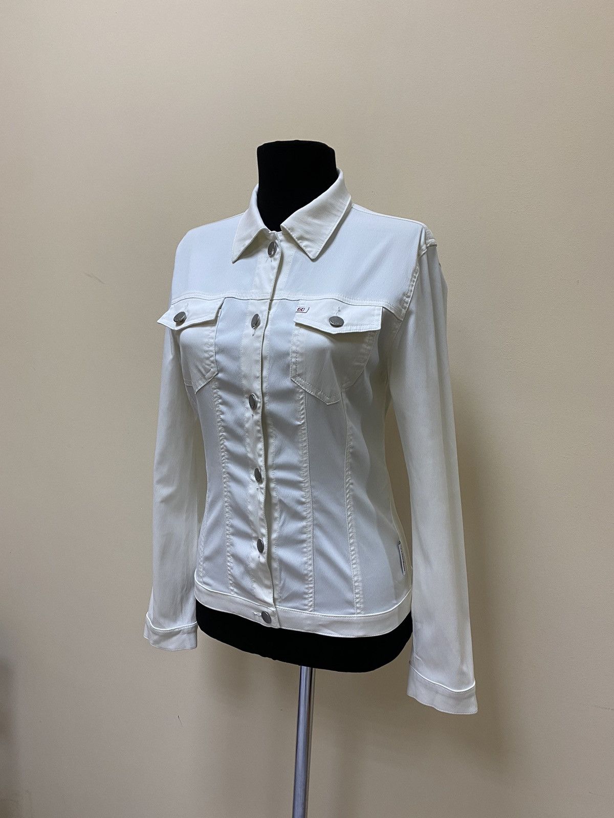 Miss Sixty Miss Sixty Womens White Denim Jacket Size M Size M / US 6-8 / IT 42-44 - 3 Thumbnail