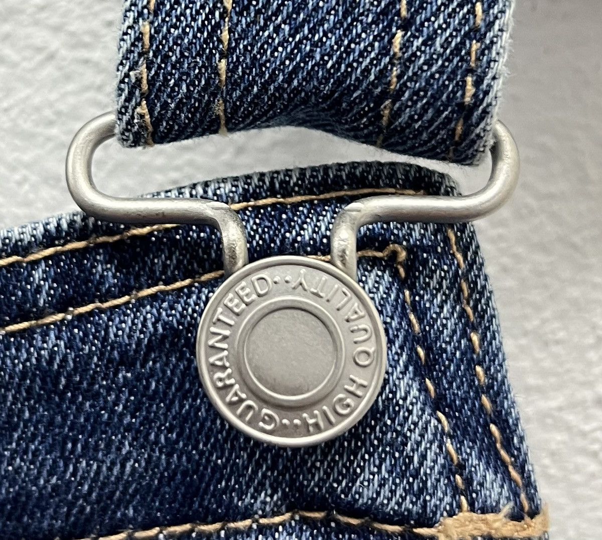 Japanese Brand × Vintage Vintage Y2K style Classic Dark Wash Denim Overalls – Size M Size US 33 - 5 Thumbnail