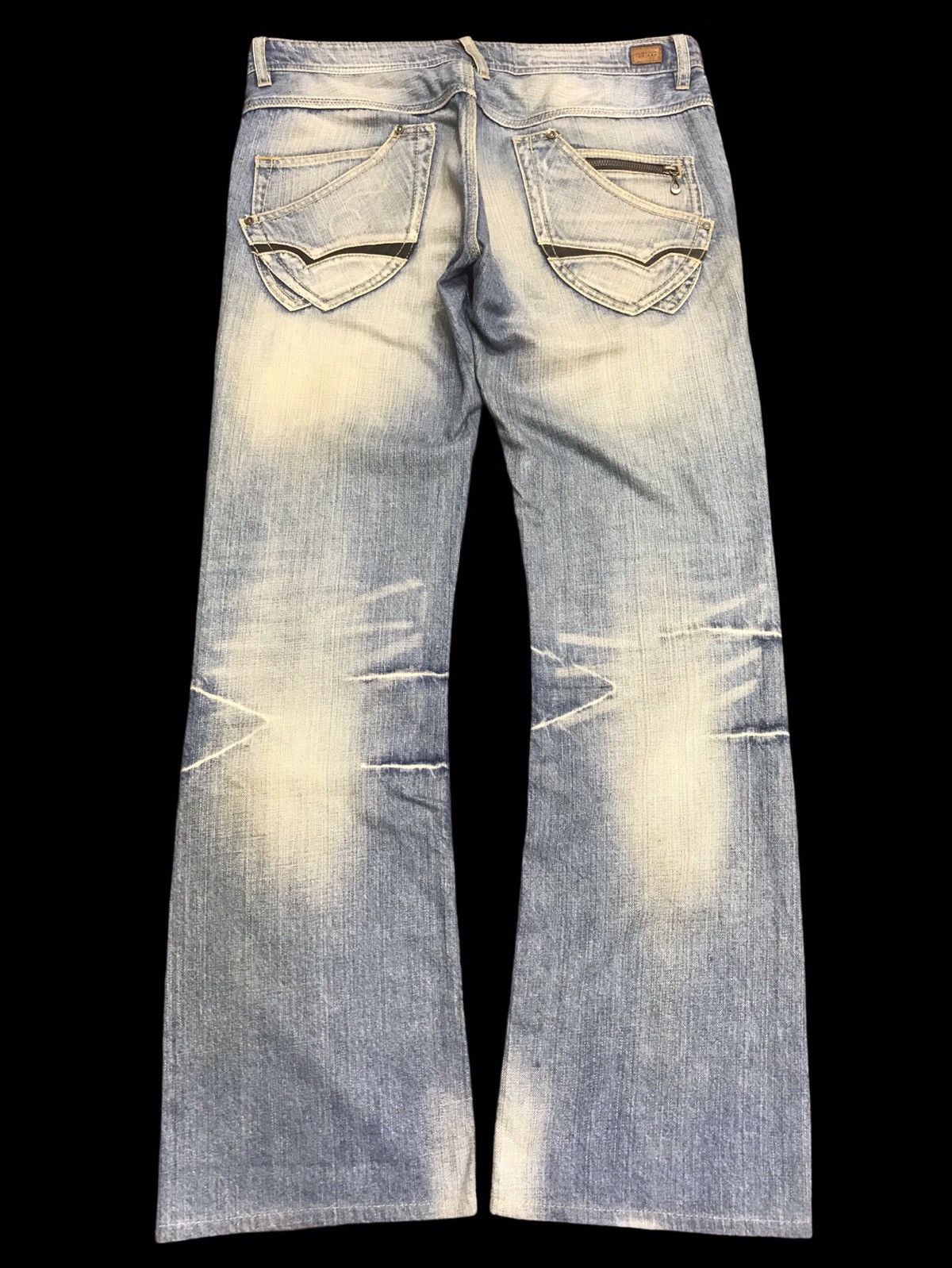 Japanese Brand 💥FLARE💥NCFM Japan Design Seditionari Fade Flare Denim F108 Size US 34 / EU 50 - 2 Thumbnail