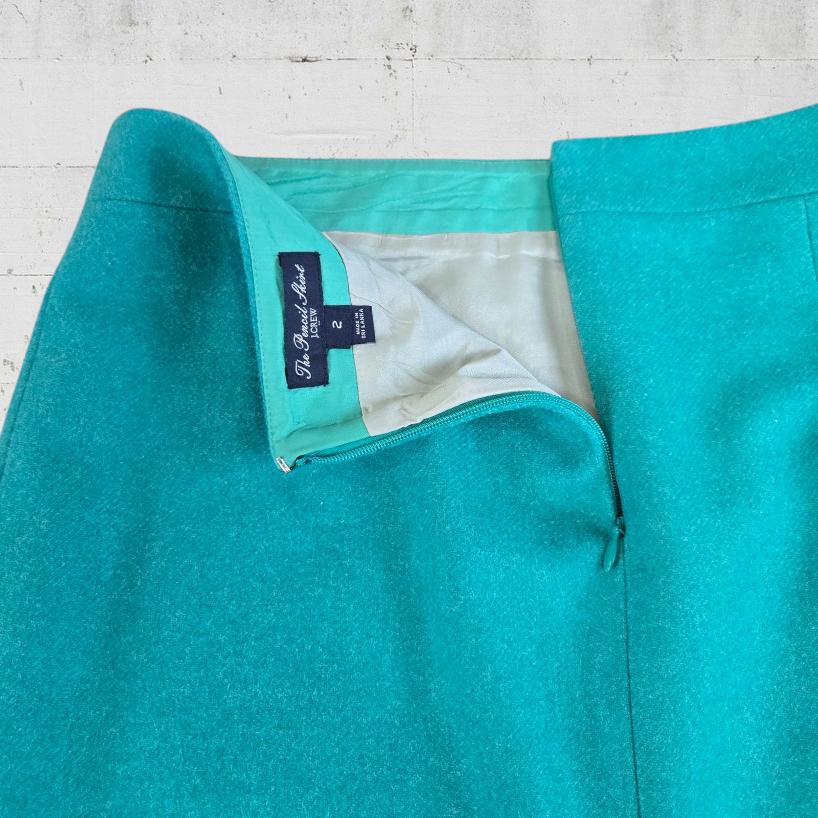 J.Crew J Crew Green Wool Blend Pencil Skirt Size 2 Size 26" / US 2 / IT 38 - 10 Thumbnail