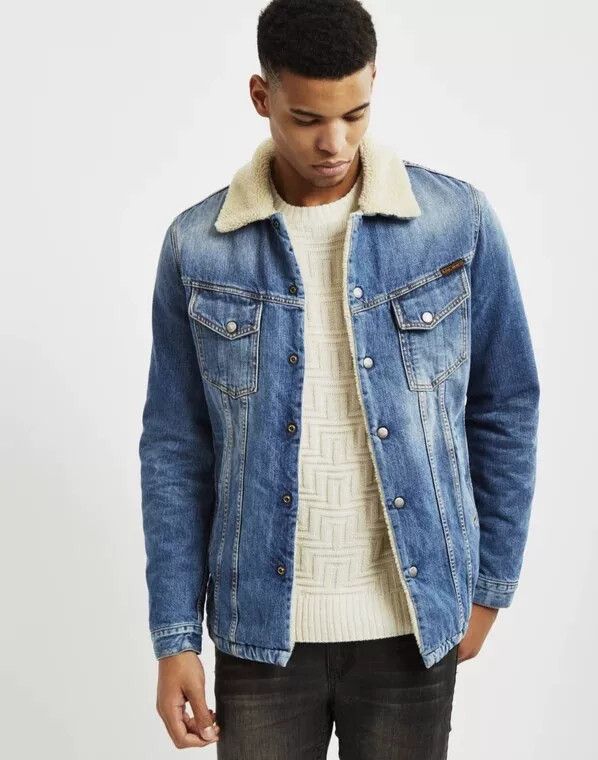 Nudie Jeans Nudie Lenny Denim Cashmere Jacket Size US M / EU 48-50 / 2 - 1 Thumbnail