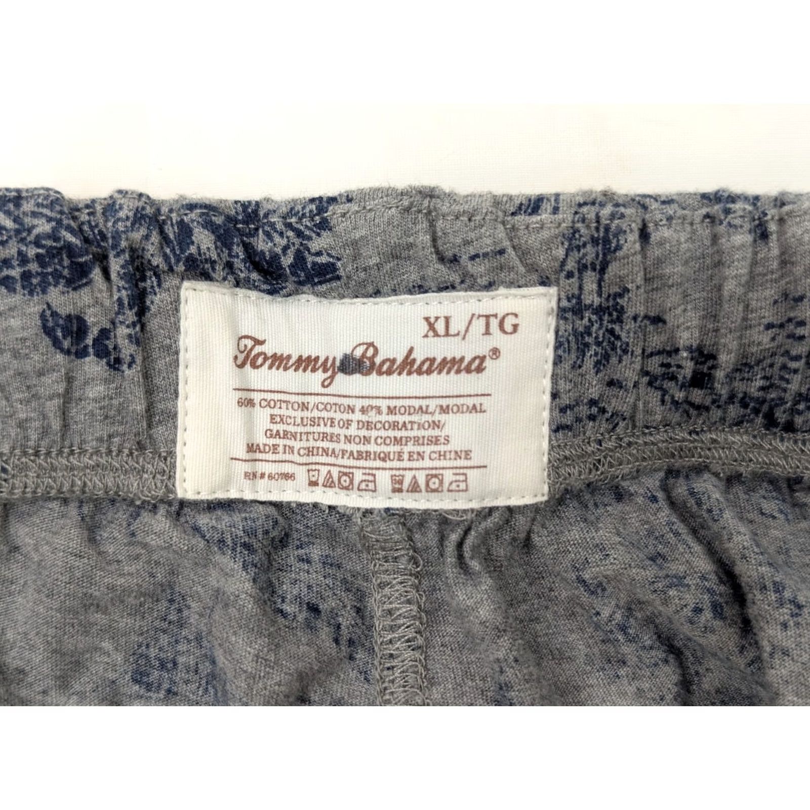 Tommy Bahama Tommy Bahama Hawaiian Tropical Lounge Pants Men XL Gray Cotton Modal Lounge Pants with Pockets Drawstring SLash Pocket 35x30 Regular Inseam 30" EUC Size US 36 / EU 52 - 7 Thumbnail