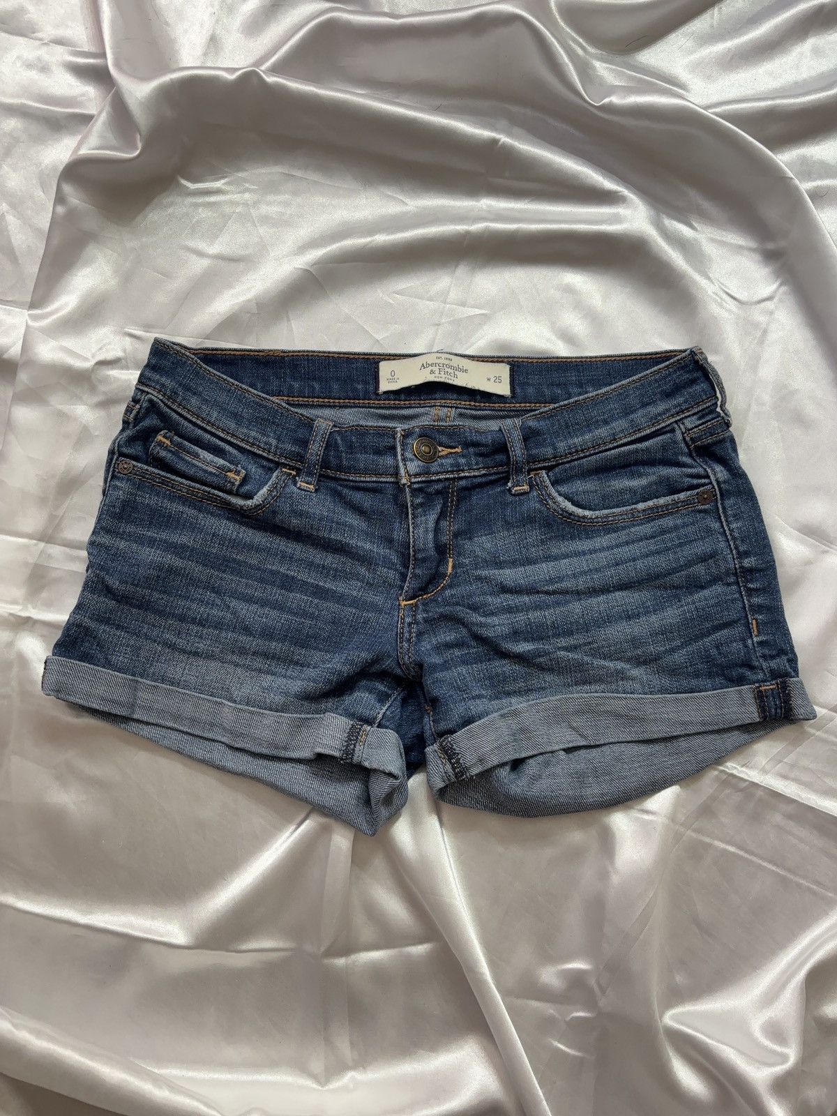 Abercrombie & Fitch × Vintage Micro sexy mini denim vintage shorts Size 26" / US 2 / IT 38 - 1 Thumbnail